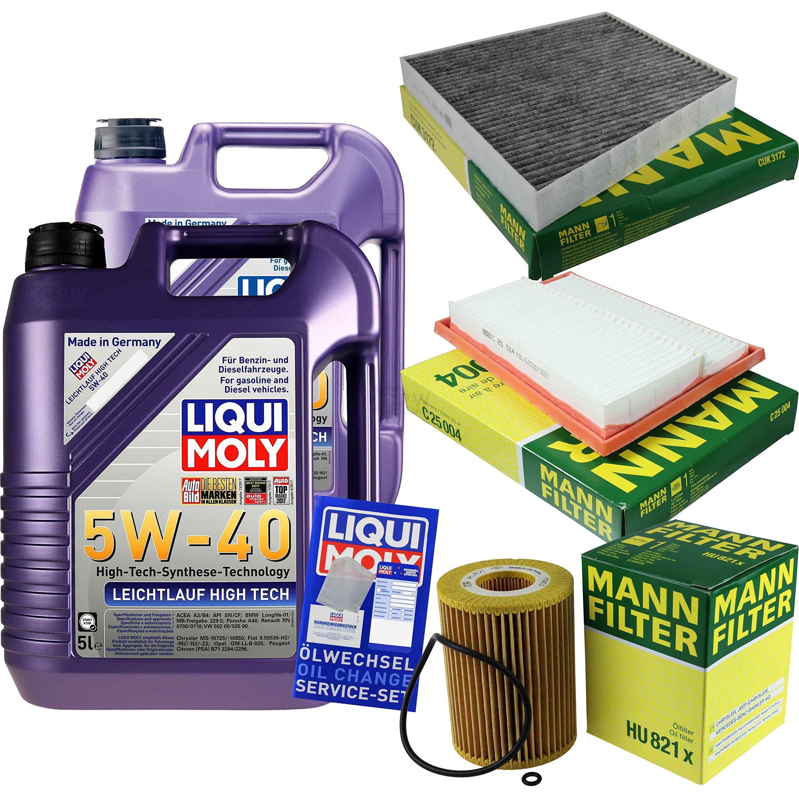 Pacchetto di ispezione 10 L LM LL High Tech 5W-40 + pacchetto filtro Uomo Classe E