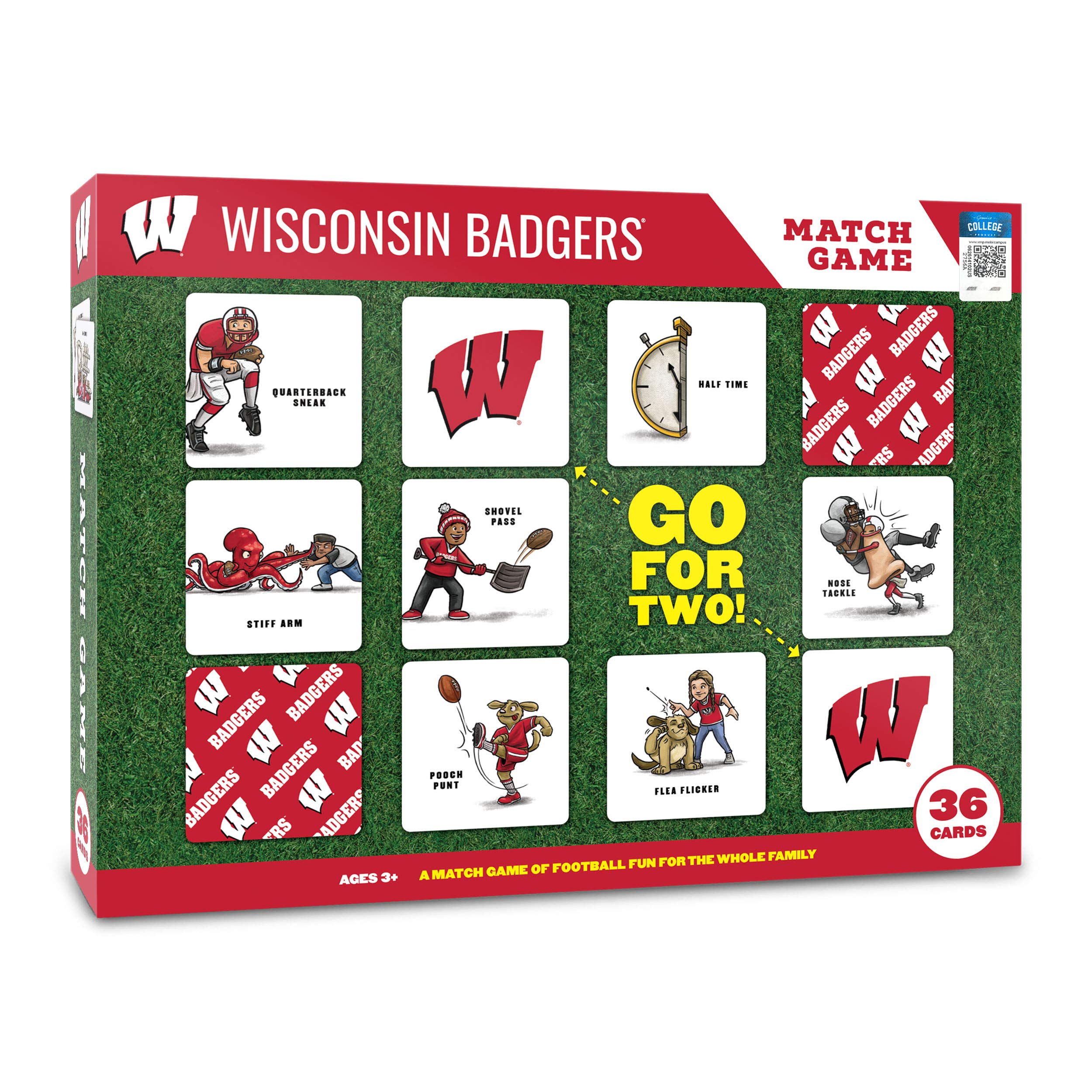 YouTheFan NCAA Officially-Licensed Memory Match Game - Humorous, Team-Specific, Original Hand-Drawn Artwork, Fun for the Whole Family, for Fans Young and Old