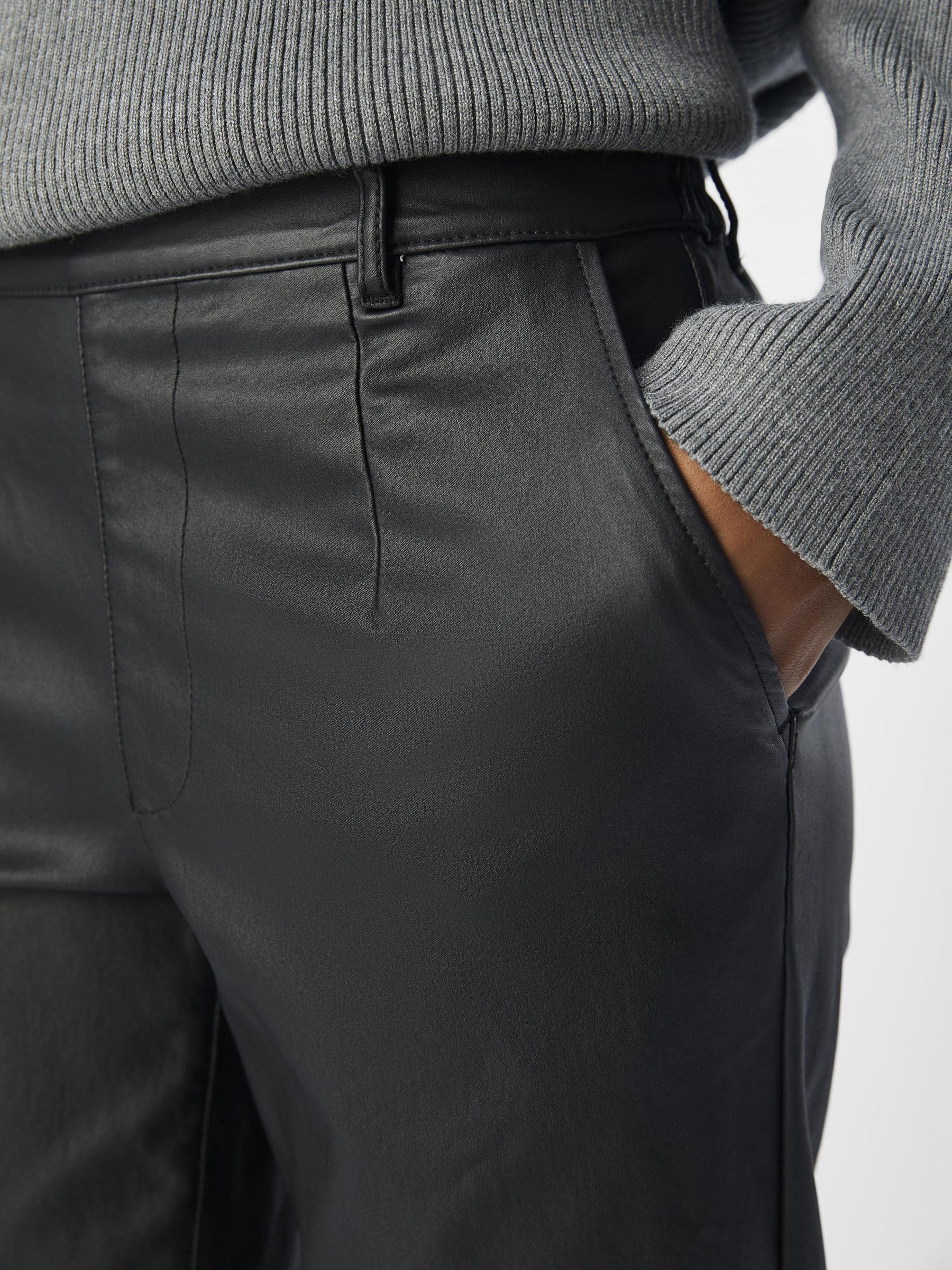 Object Damen Objbelle Lisa Coated Pant Noos Hose