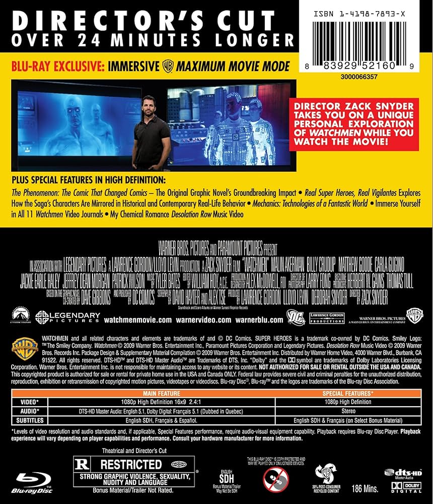 Amazon.co.jp | Watchmen (Blu-ray) DVD・ブルーレイ