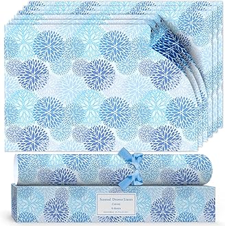 Fresh Cotton Scented Paper Liners Gift Set - 6 Fragrant Sheets for Home Drawers & Dresser Shelves