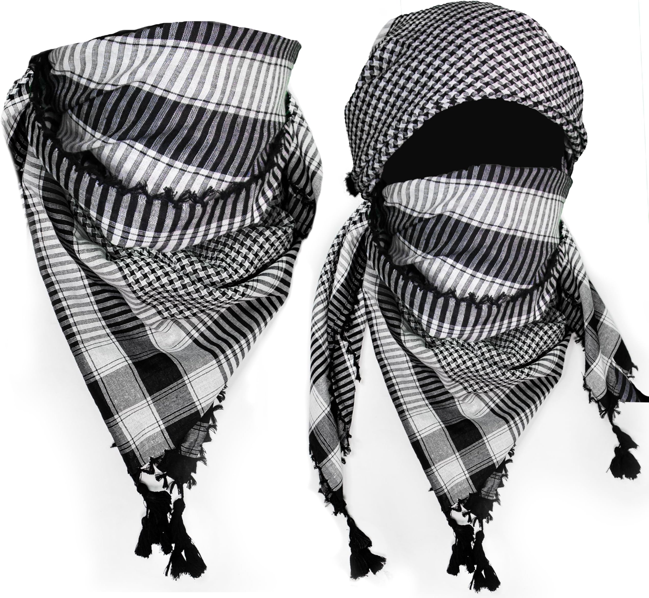 Scarf for Men Shemagh Keffiyeh Arabic Wrap Desert Muslim Haji Rumal Traditional Arab Kaffiyeh Head scarf for men Cotton| Unisex Scarf for Summer
