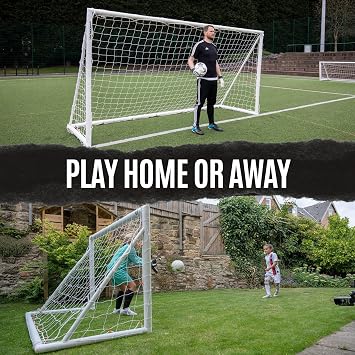 QuickPlay Q-Fold Folding Soccer Goal - Weatherproof PVC for Backyard