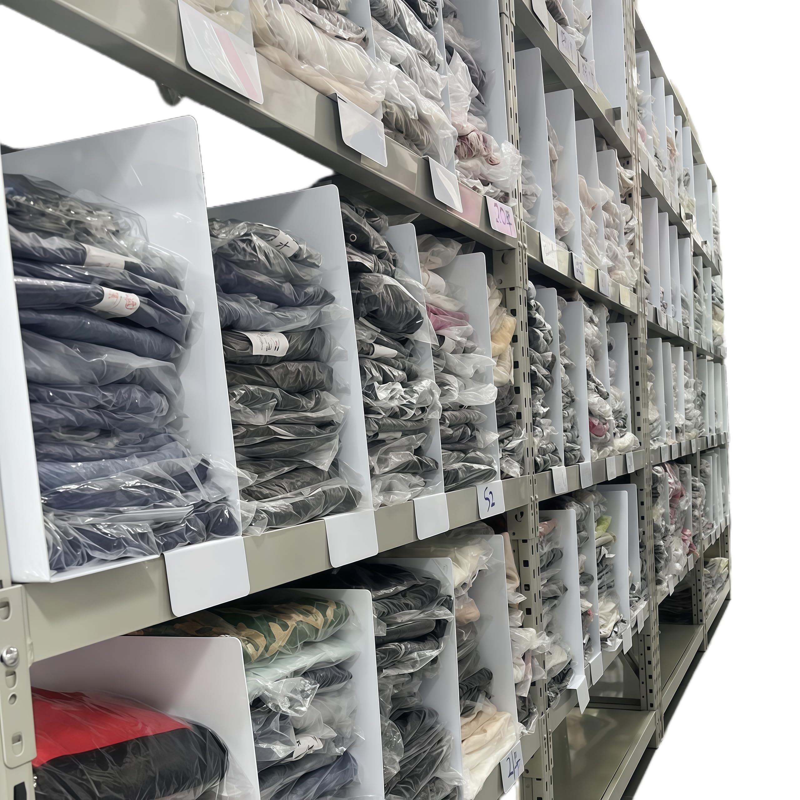 20 Pack PVC Shelf Dividers, 4040 Closet Dividers Shelf Organizers, , Ideal for Product Display and Organization on Wire Shelves, Retail Shelving by Clip Strip Marker label，Separators for Clothes