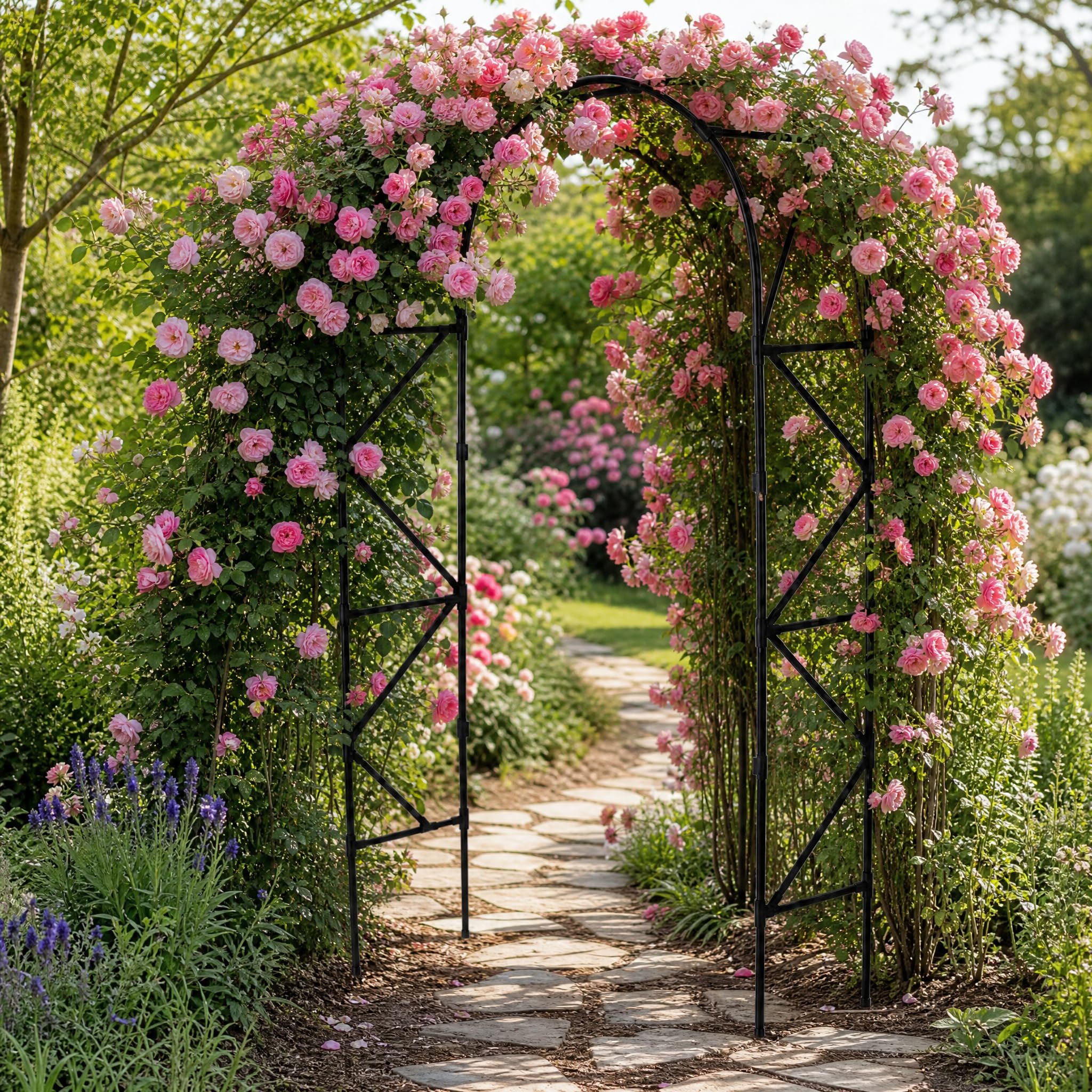 Arco Jardín, Metal, Soporte Trepadoras, Size to 2
