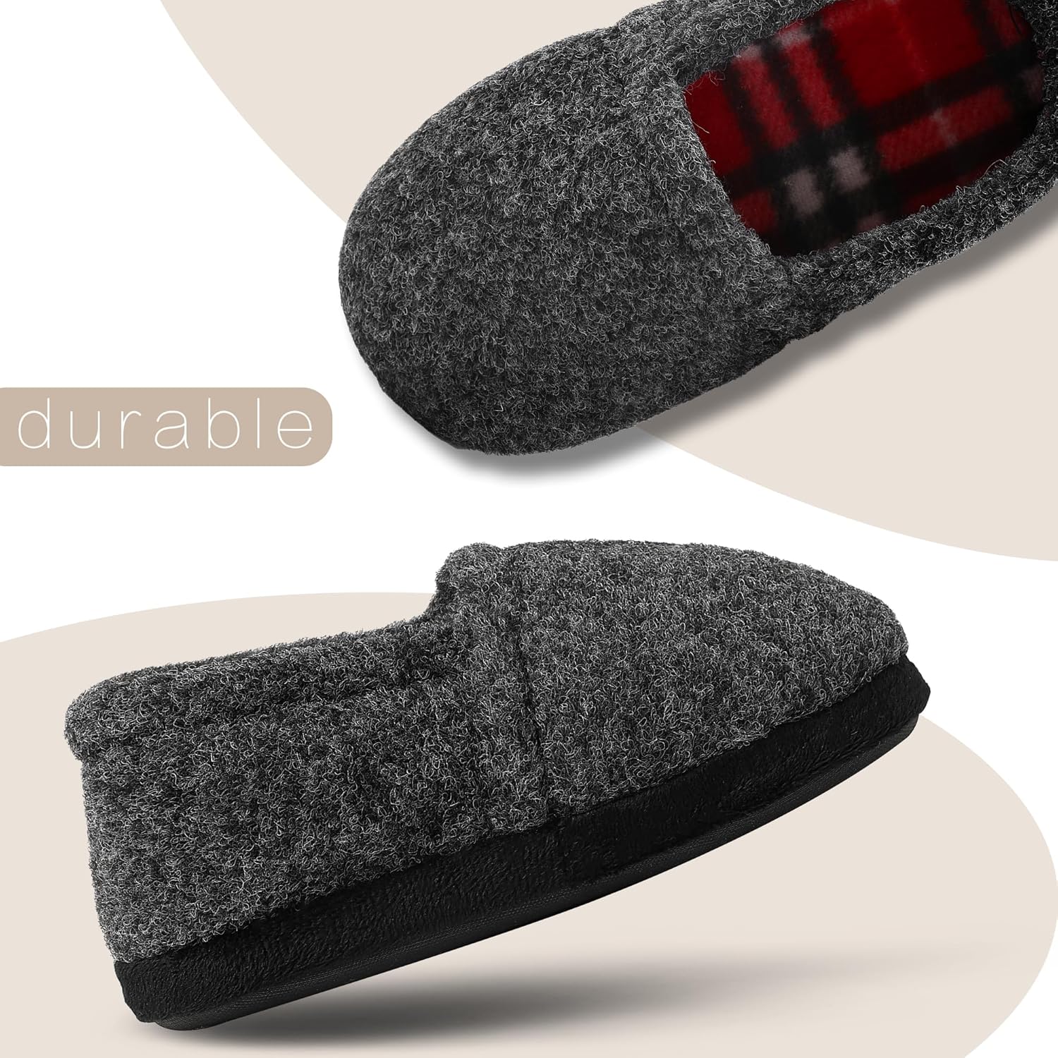 Tuboom Boy's Slippers Little/Big Kid House Shoes with Cozy Memory Indoor Outdoor - Image 6