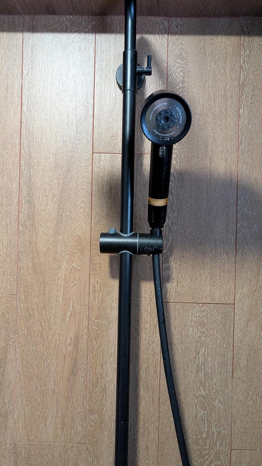 Lucinn Pro Handheld Filtered Showerhead + Stainless Steel Hose and Holder Set