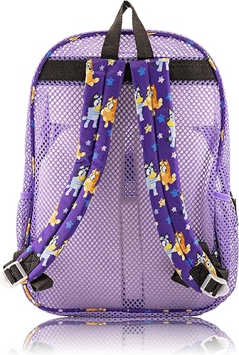 Miniatura 3 de Bluey - Mochila para niños Bluey y Bingo para niñas, niños, unisex Bolsa de viaje para niños pequeños, mochila ligera de malla Cordura A partir
