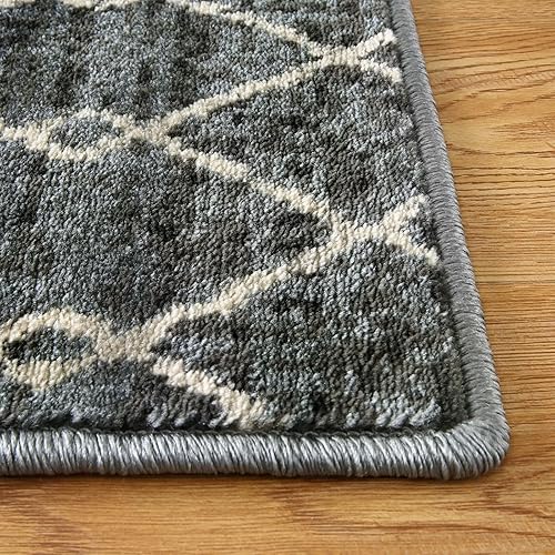 Miniatura 9 de WESTLOOM Alfombra de área de 2 x 8 pies, diseño de enrejado marroquí, oriental, para entrada, alfombra larga vintage, alfombra para interiores,