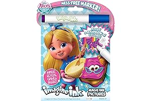 Imagine Ink Alice's Wonderland Bakery Magic Ink Pictures and Game Book with Mess Free Marker