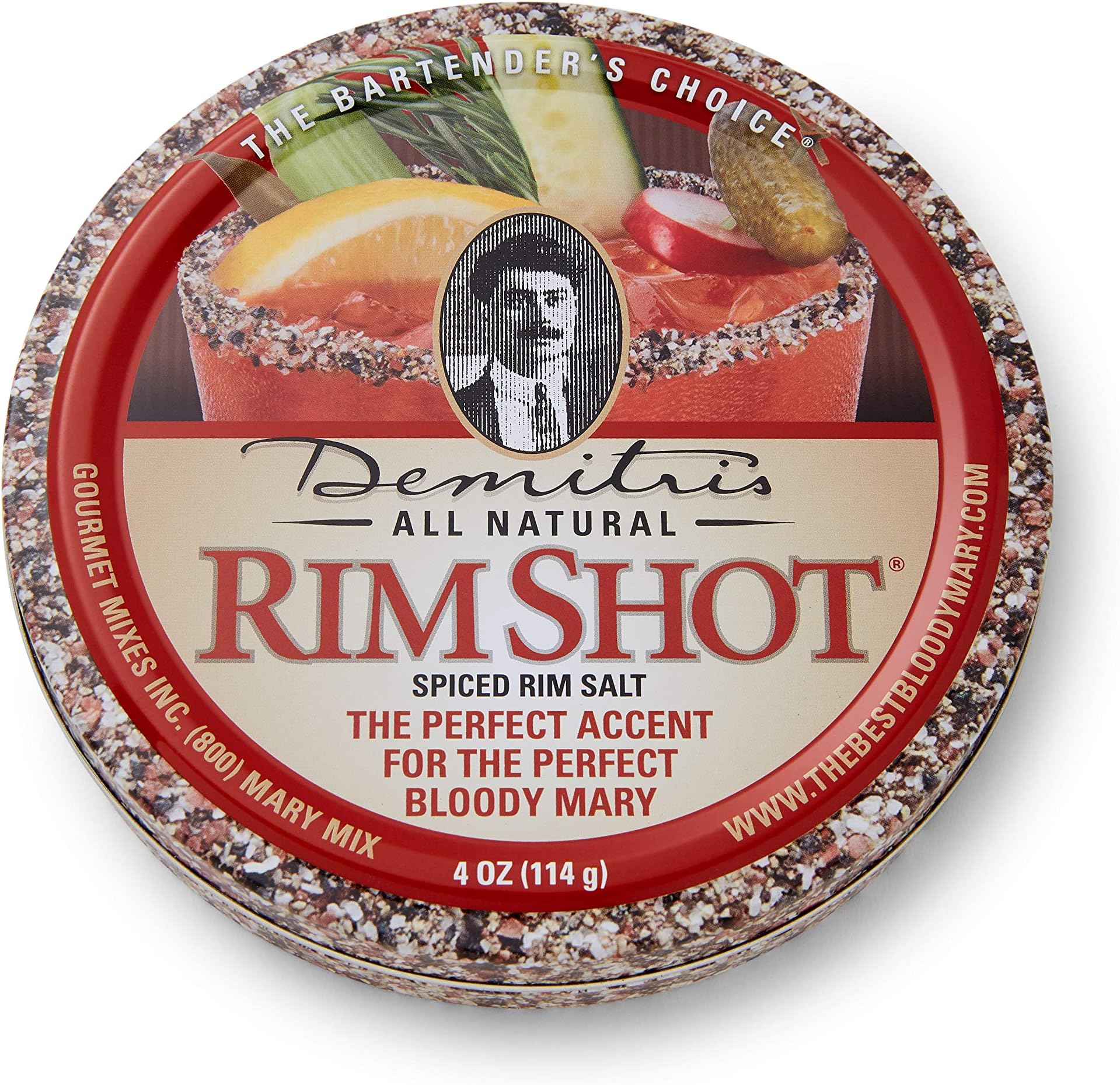 Amazon.com : Demitri's Bacon RimShot, Spiced Rim Salt, 4 Ounce Tin ...