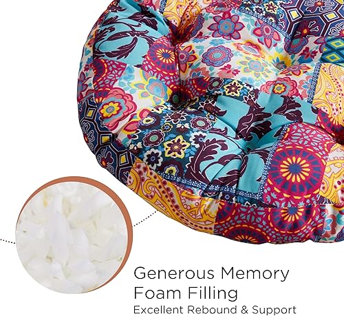 Miniatura 2 de Codi Almohada de suelo de meditación, almohadas bohemias para adultos y niños, cojín cuadrado grande para yoga, sala de estar, tatami sentado,