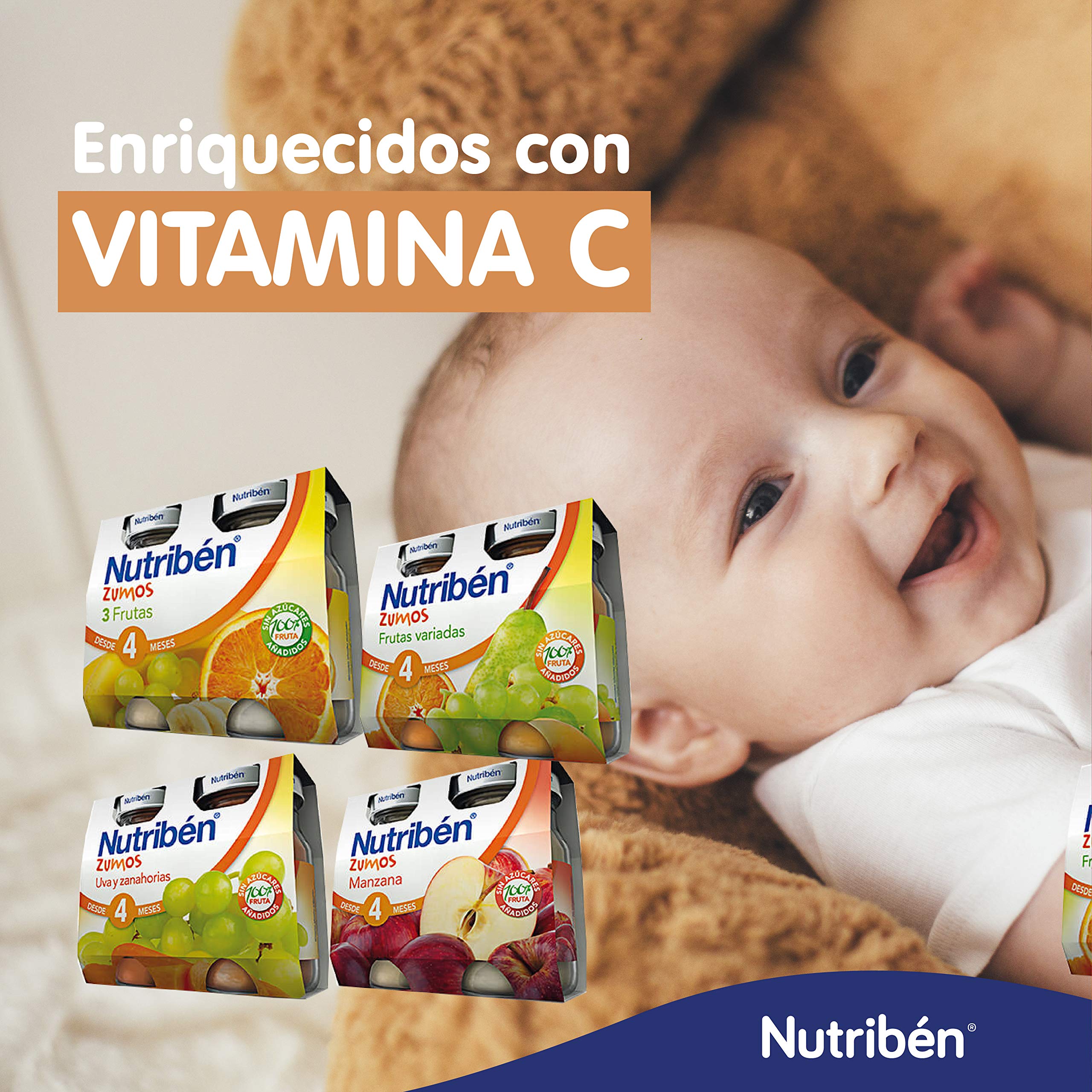 Nutriben Zumo 3 Frutas- 2 paquetes de 130 ml