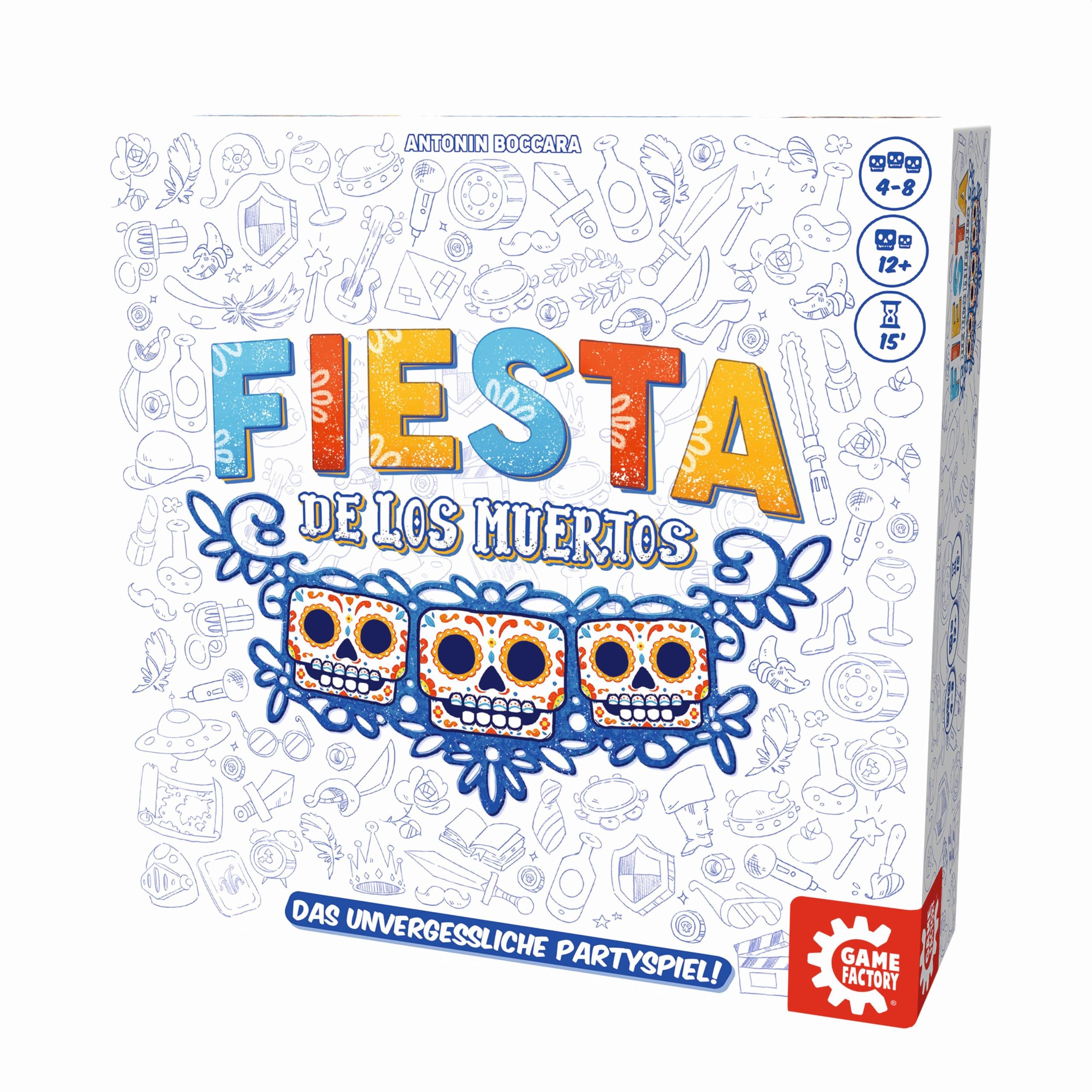Game Factory - Fiesta de Los Muertos-Jeu de fête inoubliable avec coopératif pour 4 à 8 Joueurs à partir de 12 Ans, 646279 | Allemand