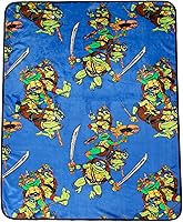 Vista 2 de Jay Franco Nickelodeon Teenage Mutant Ninja Turtles Mutant Mayhem Leonardo Nogginz - Juego de manta y almohada de felpa de 40 x 50 pulgadas, juego