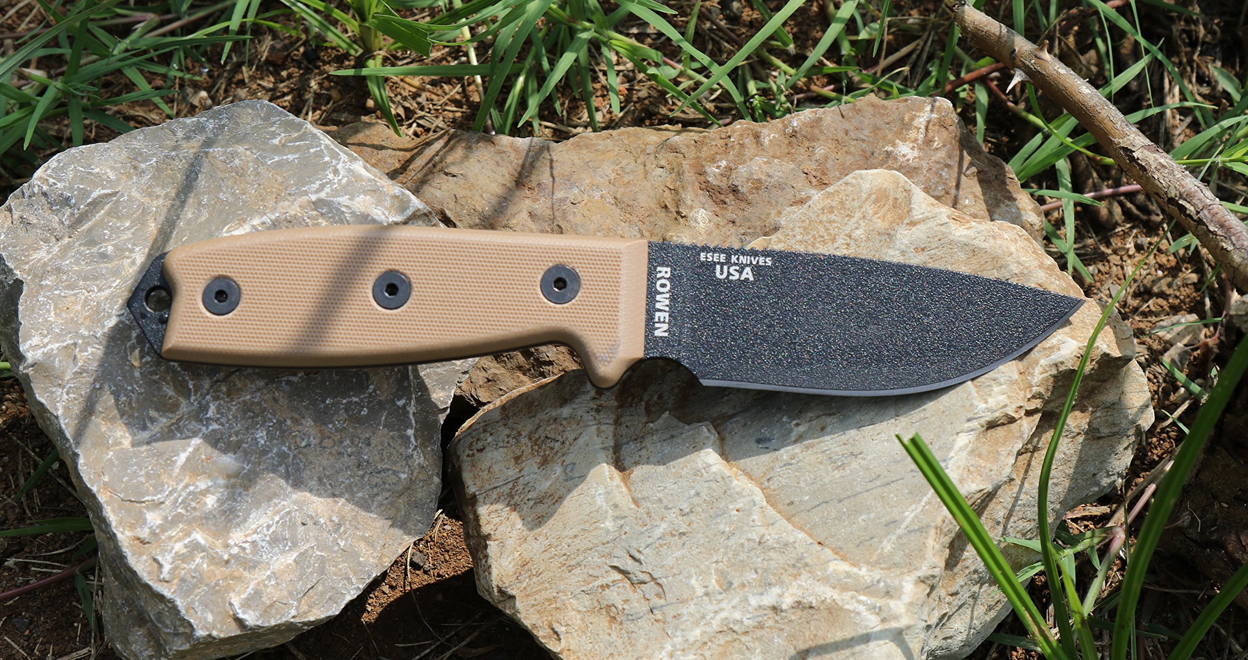 ESEE Knives 3P Fixed Blade Knife with Molded Polymer Sheath