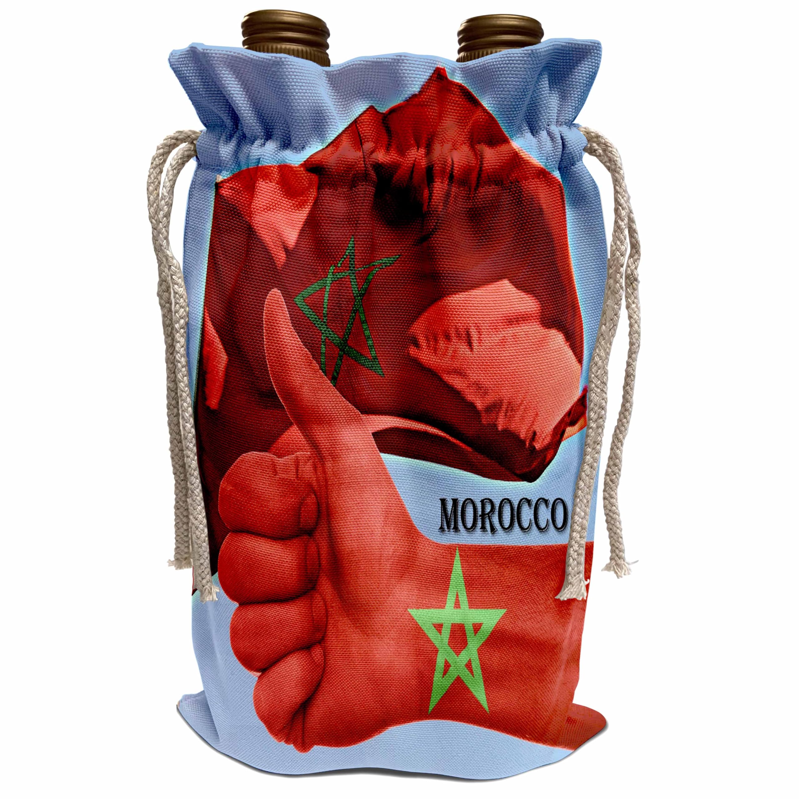 Wine Bag - Flag of Morocco Photo and Thumbs Up Pride Flags of the World