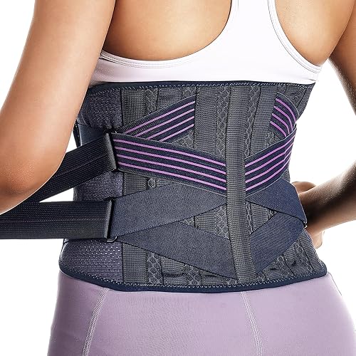 Fitomo Soporte de espalda para el dolor de espalda baja, hombres y mujeres, cinturón de apoyo de espalda para alivio intante del dolor de ciática,