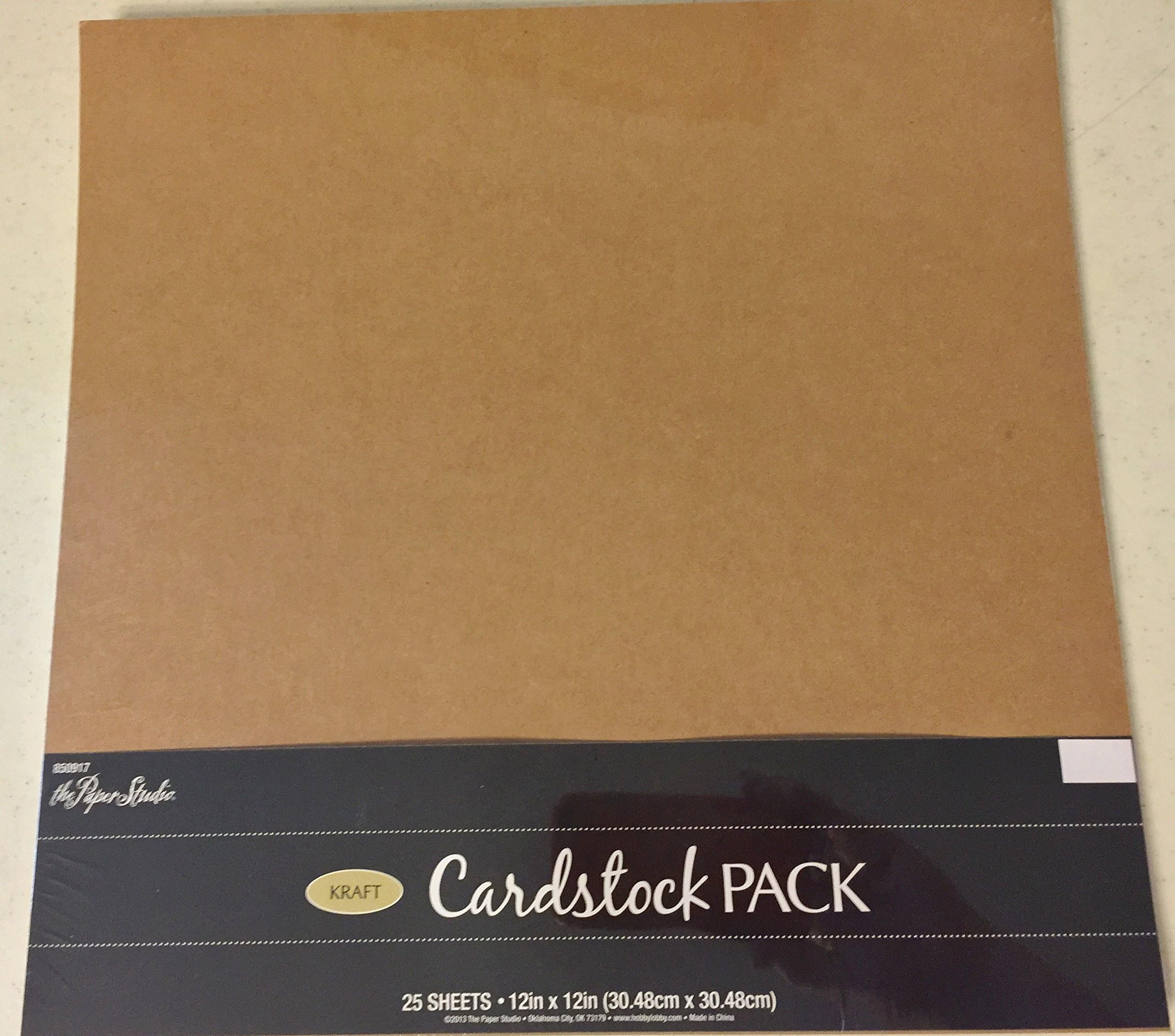 Kraft Cardstock Paper 12"x12" 25 Pack Sheets