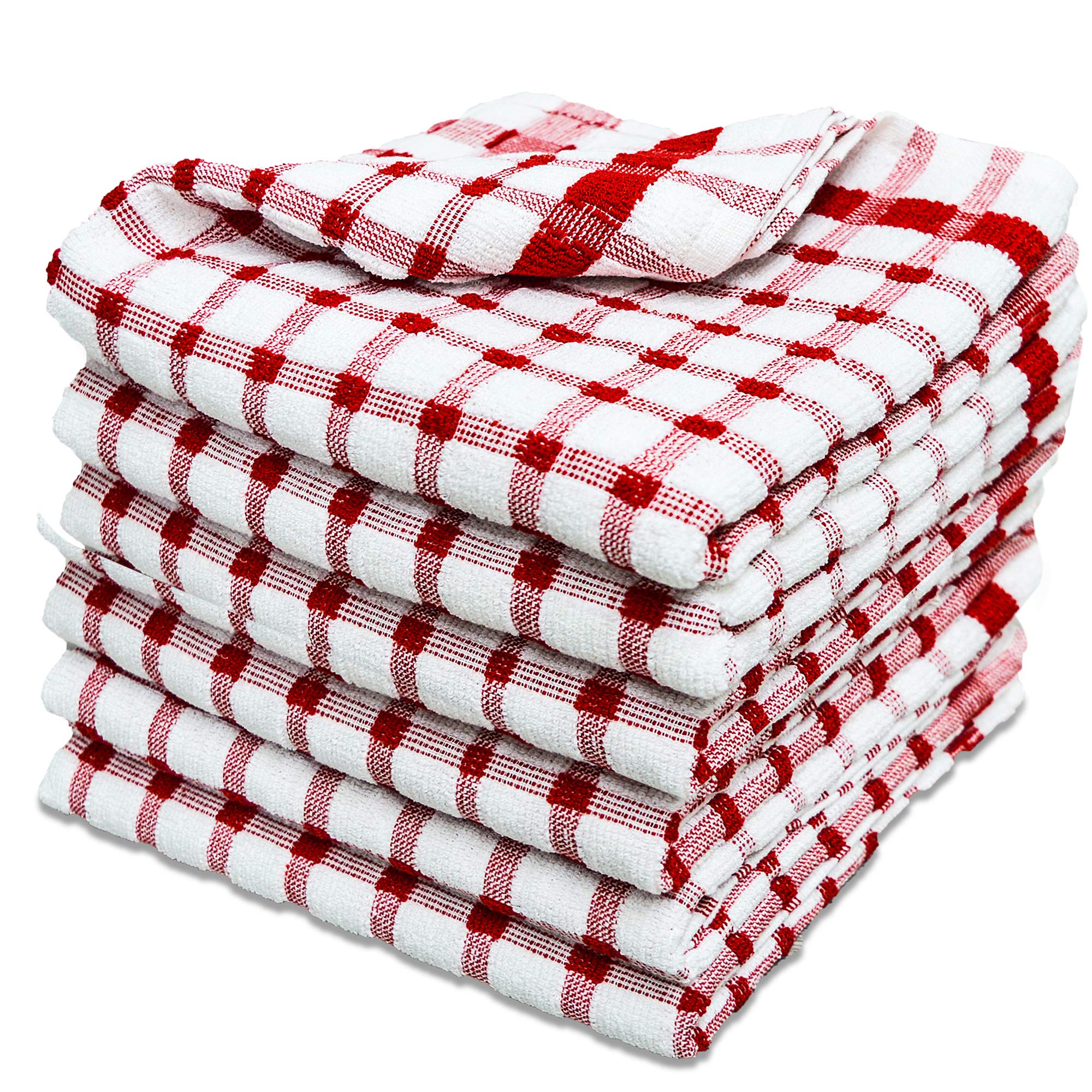 Xelay 100 Cotton Terry Tea Towel Egyptian, Wonderdry Soft Monocheck