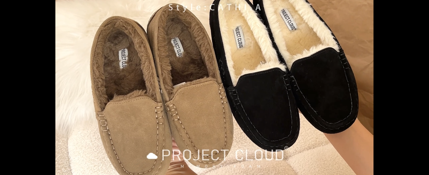 Amazon.com | Project Cloud 100% Genuine Leather Slippers for Women
