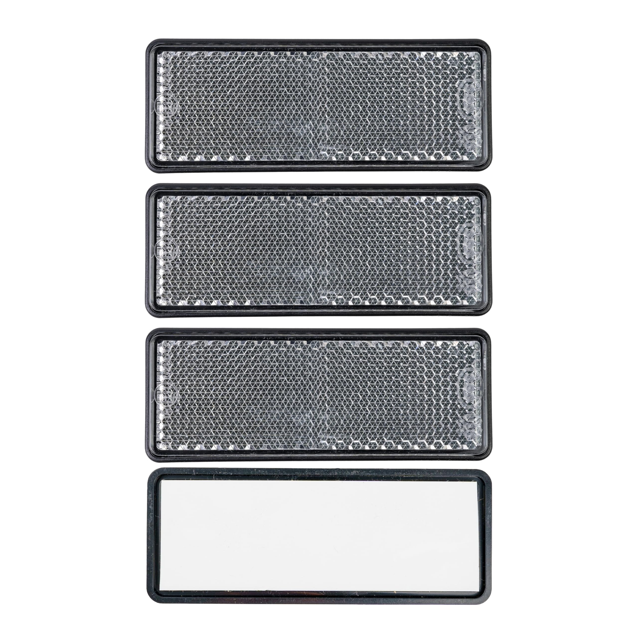 Reflectores para Pegar, 4 Uds, Rojo, 94 x 44 mm, Marca de E, Reflector de Seguridad Remolque, Caravana, Poste, Captafaro, Derecho e Izquierdo, Reflector de Remolque Estándar, Catadioptrico Rojo — view 18