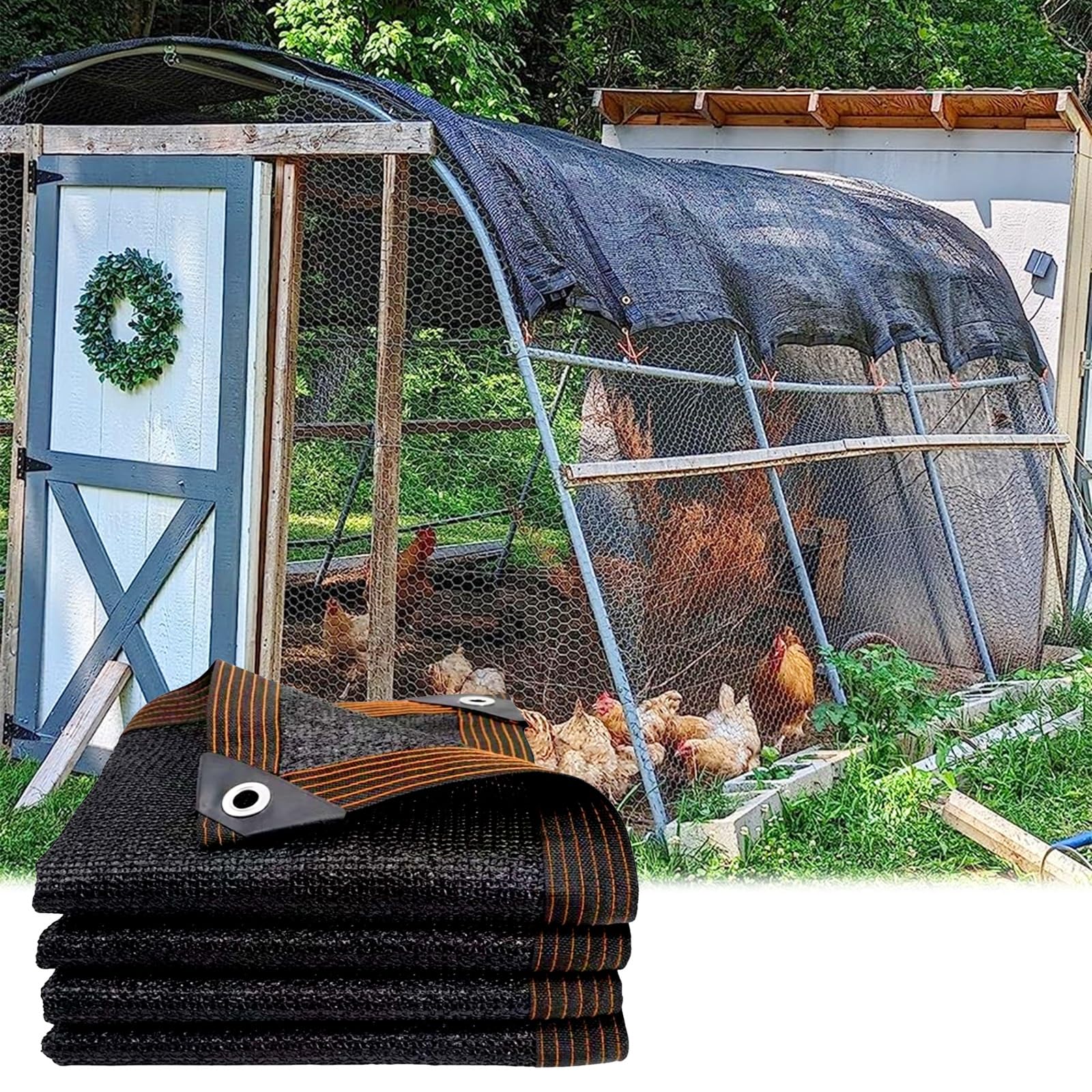 Janeepoch Sunblock Shade 90% Shade Cover with Grommets 6.6x13.1ft 13.1x19.7ft 16.4x23ft UV Resistant Mesh Tarp for Pergola Outdoor Garden Patio Chicken Coop Sun Screens (Size : 1x2m (3.3x6.6ft))