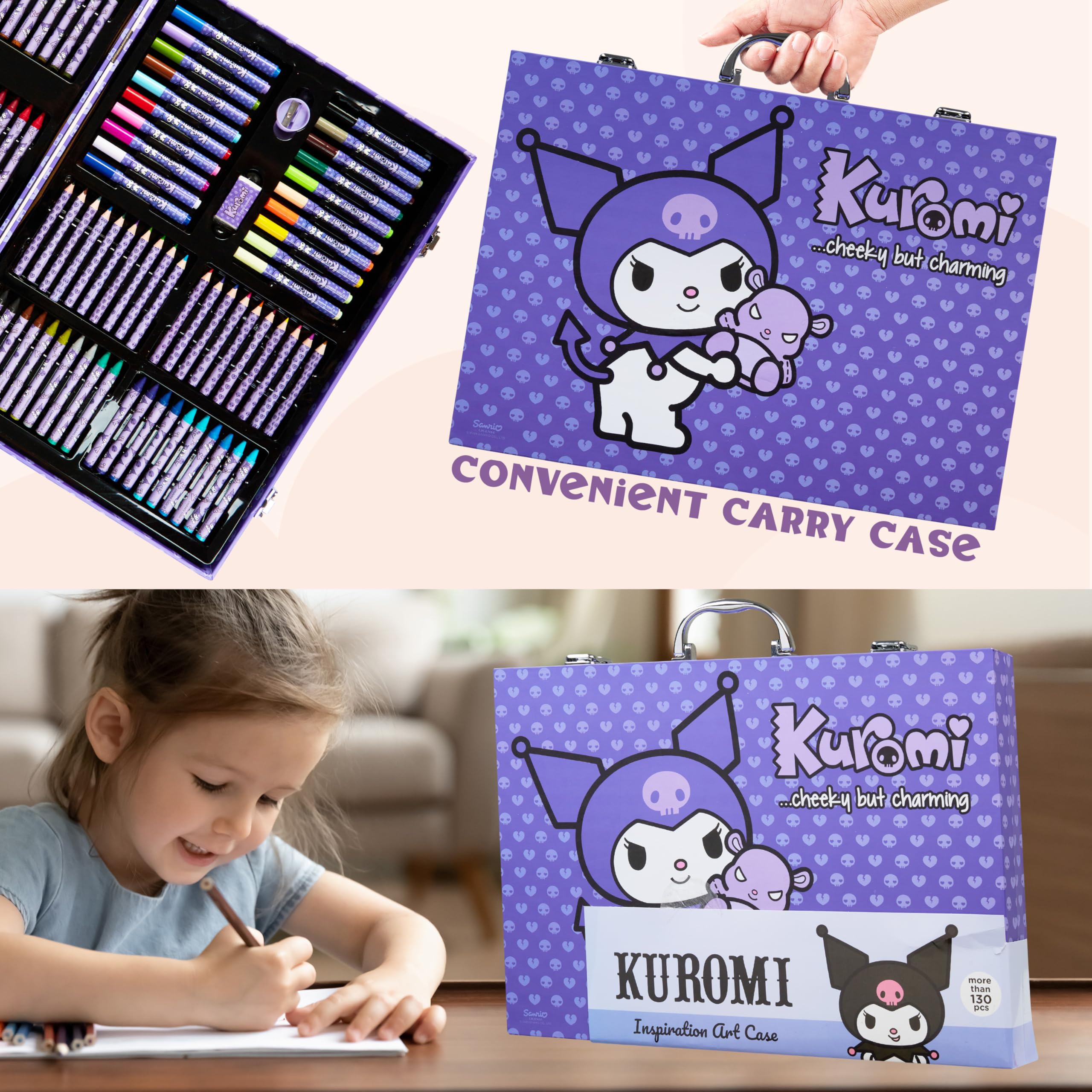 Hello Kitty Kuromi zestaw artystyczny dla dzieci (fioletowy Kuromi)