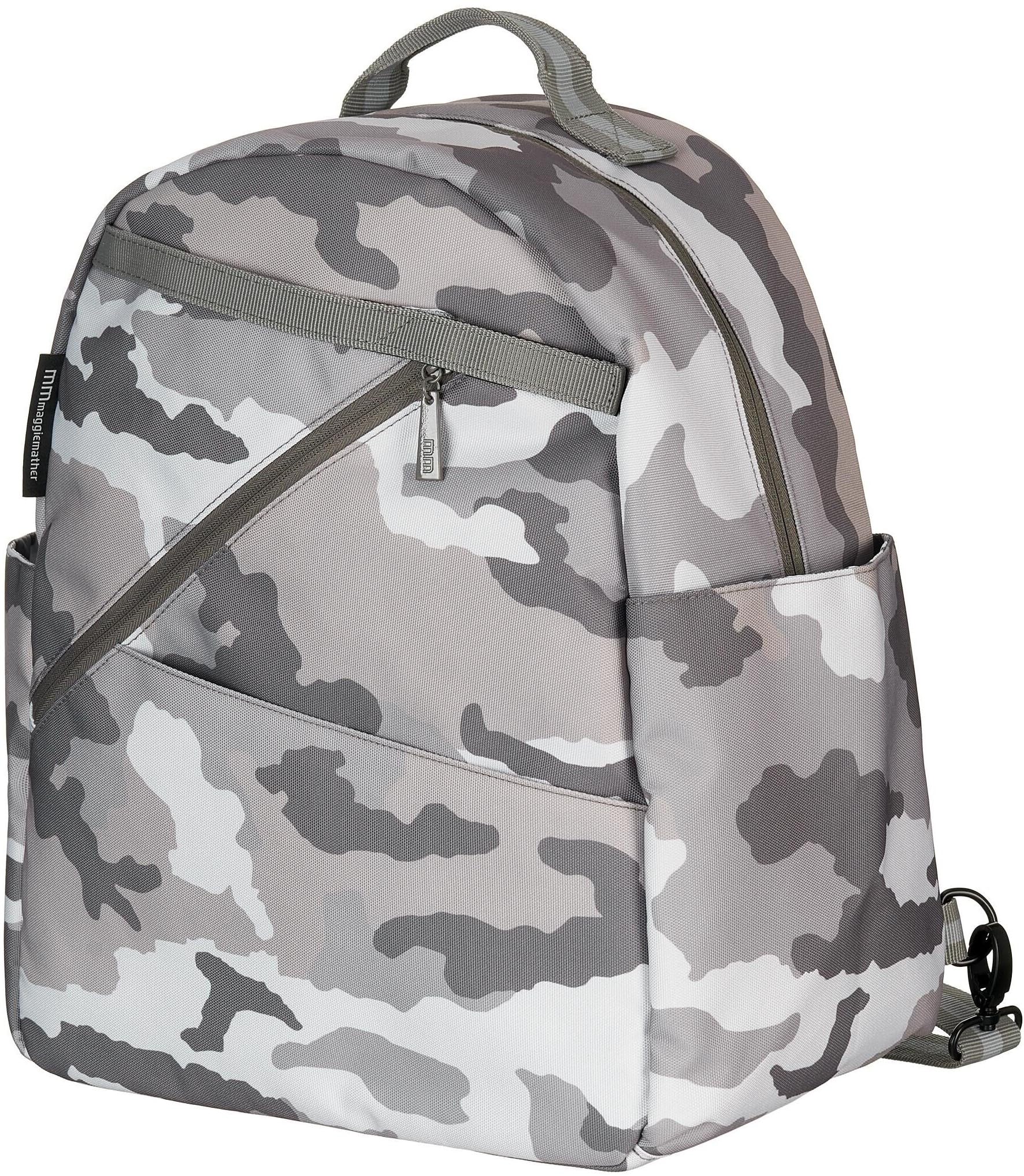 Maggie Mather Pickleball & Tennis Sling Backpack (Grey Camo)