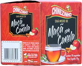 Chinezinho Chá De Maçã Com Canela Para Infusão 13 Gramas Com 10 Saquinhos