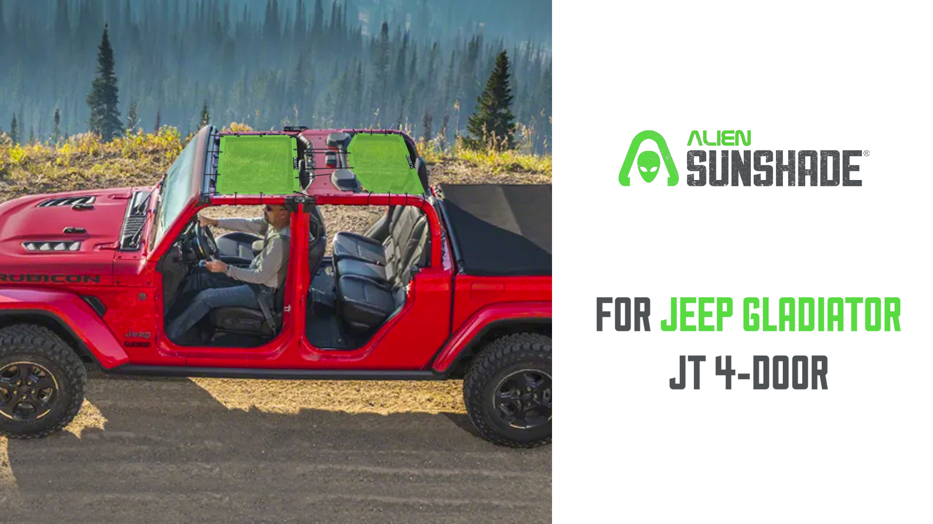 Amazon.com: Alien Sunshade Jeep Gladiator Sun Shade Black