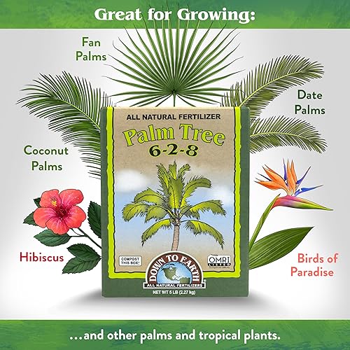 Miniatura 3 de Down to Earth Fertilizante orgánico para palmeras 6-2-8, 5 lb