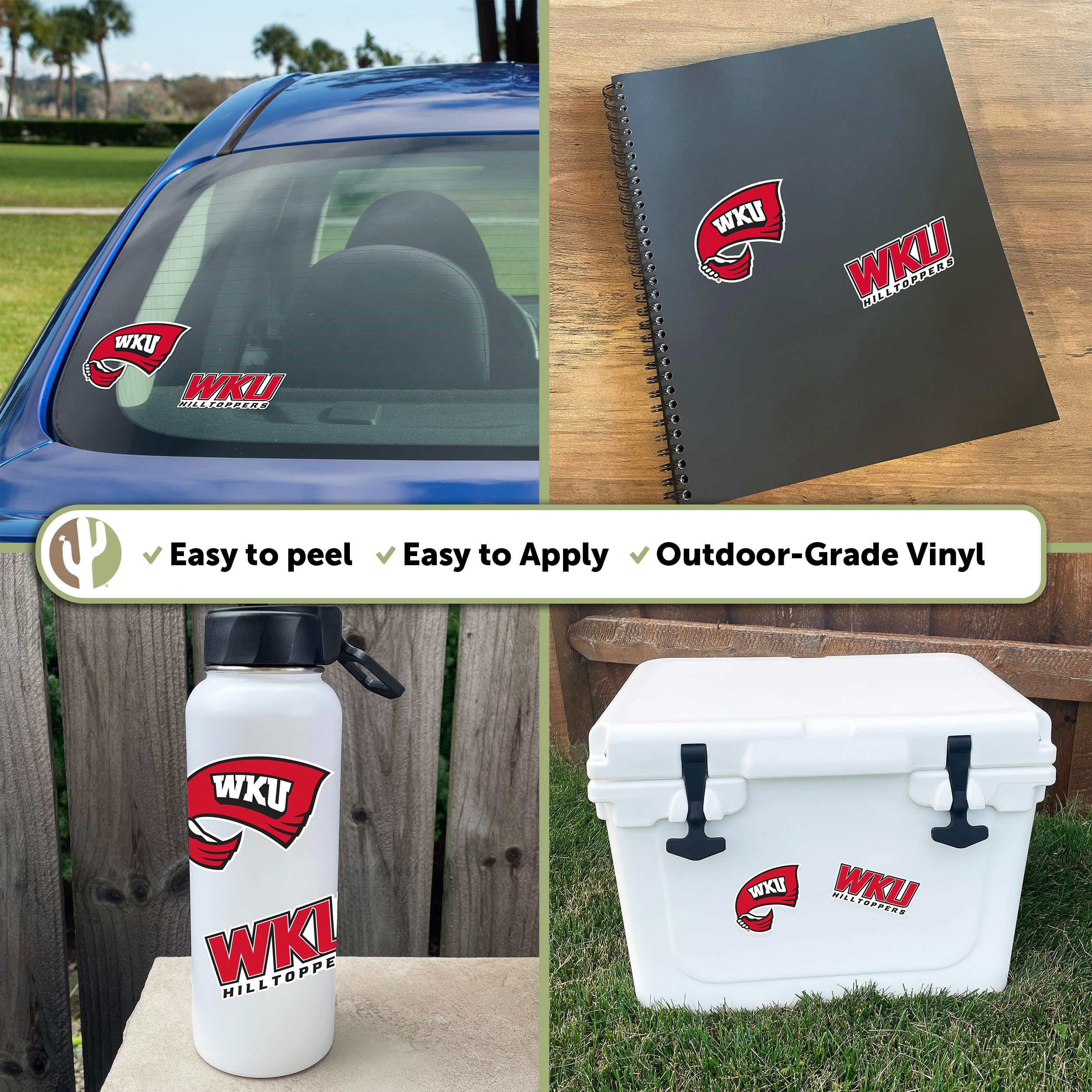 Western Kentucky University NCAA Sticker Sheet - Vinyl Decals For Laptop, Car, Water Bottle, Type 2 Design