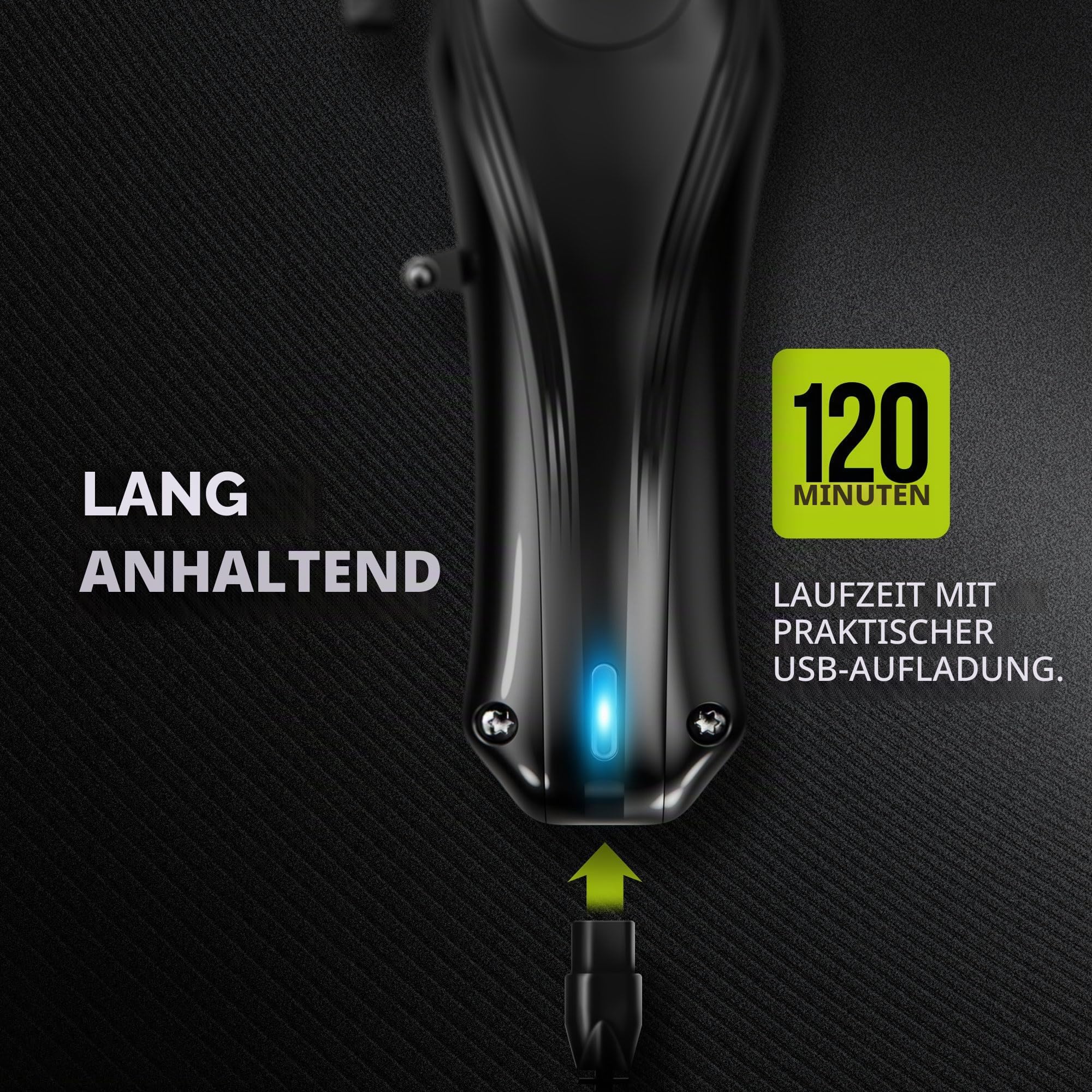 WAHL Rapid Clip, Haarschneidemaschinen für Männer, USB-aufladbar, Ohr-/Nasenhaarentfernung, Verstellhebel, Komplette Haarschnitte zu Hause, Lithium-Ionen-Akku, ergonomischer Griff
