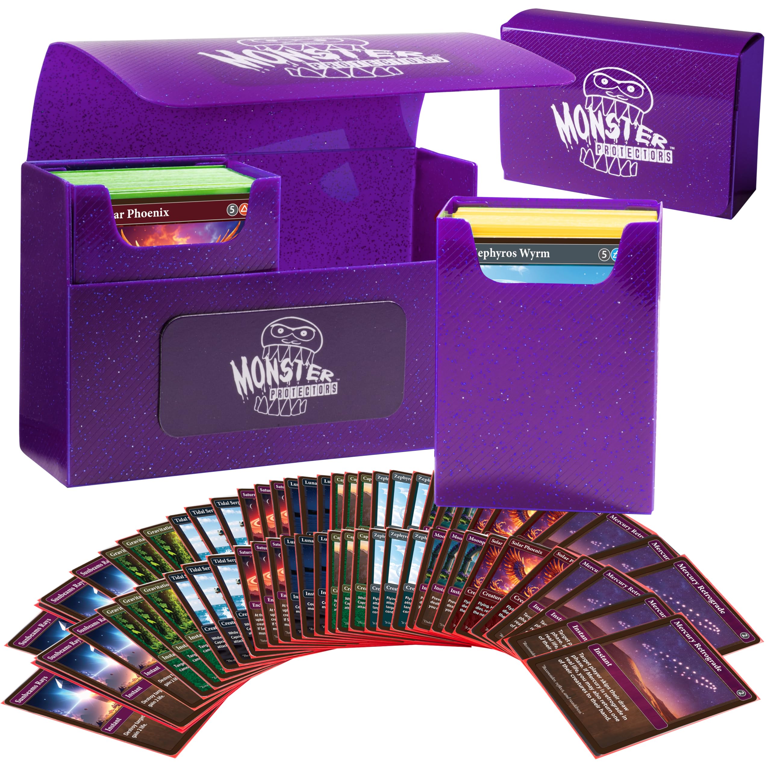 Amazon.com: Monster Protectors Magnetic Double Deck Box- Purple