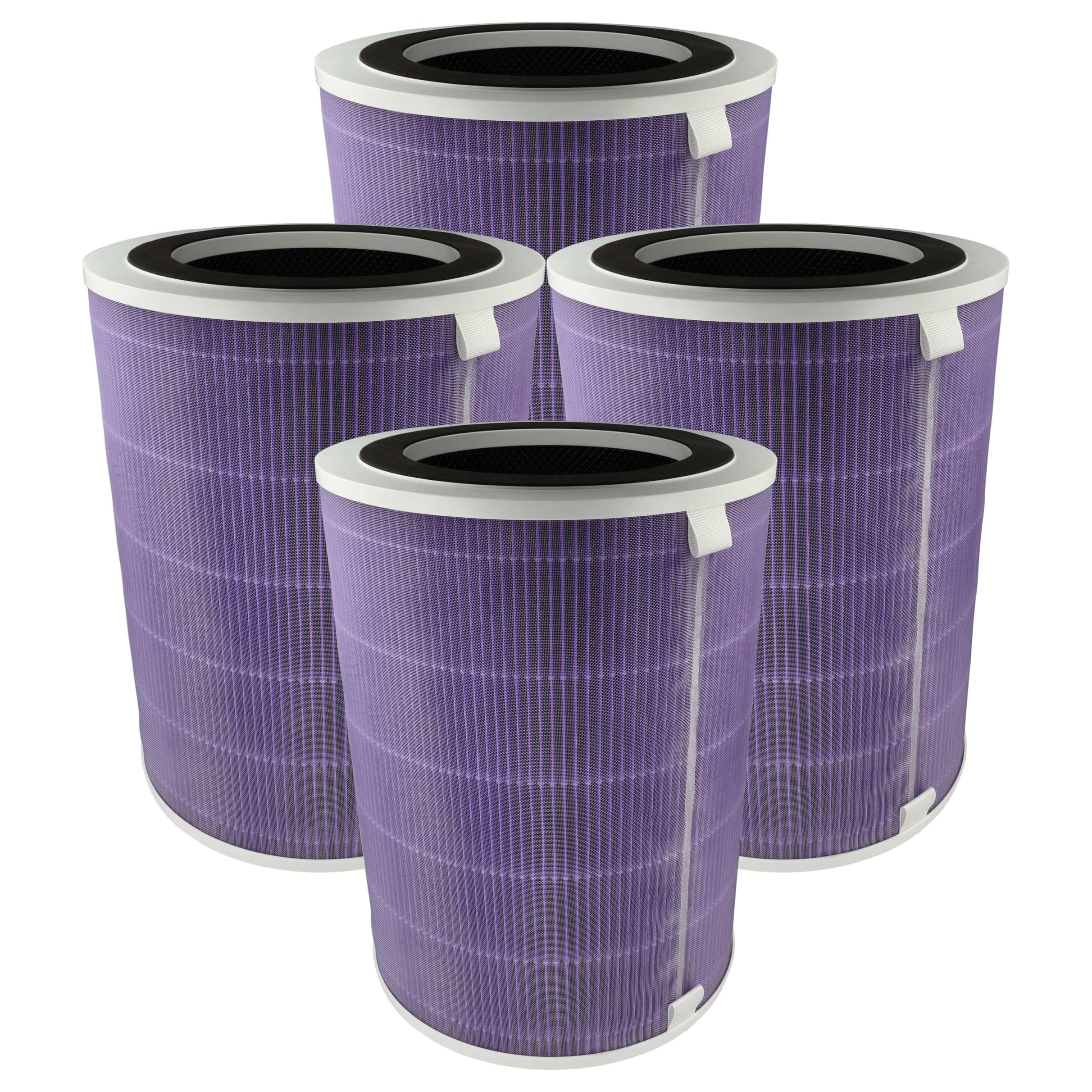 vhbw 4 x tilter powietrza kompatybilny z Pro Breeze PB-P07 oczyszczacz powietrza - filtr kombi filtr wstępny + HEPA(H13) + węgiel aktywny + filtr jonowy srebra