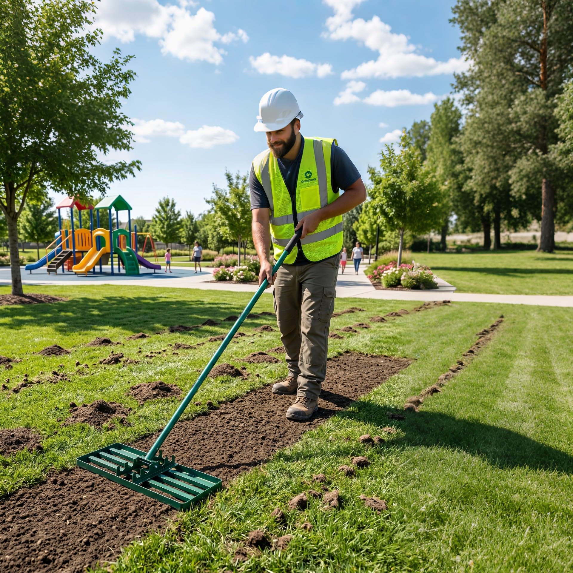 YRHome Rakla do trawy, do ściągania piasku, narzędzie do niwelowania trawnika, narzędzie do wyrównywania powierzchni, poziomowanie z ergonomicznym uchwytem, na podwórko, pole golfowe, do ogrodu, 75 x