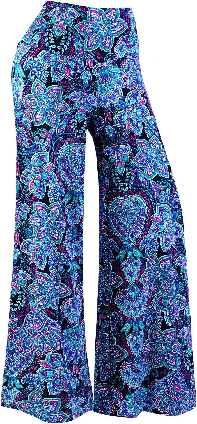 Women's Stretchy Wide Leg Palazzo Lounge Pants Casual Comfy High Waist Palazzo Pants