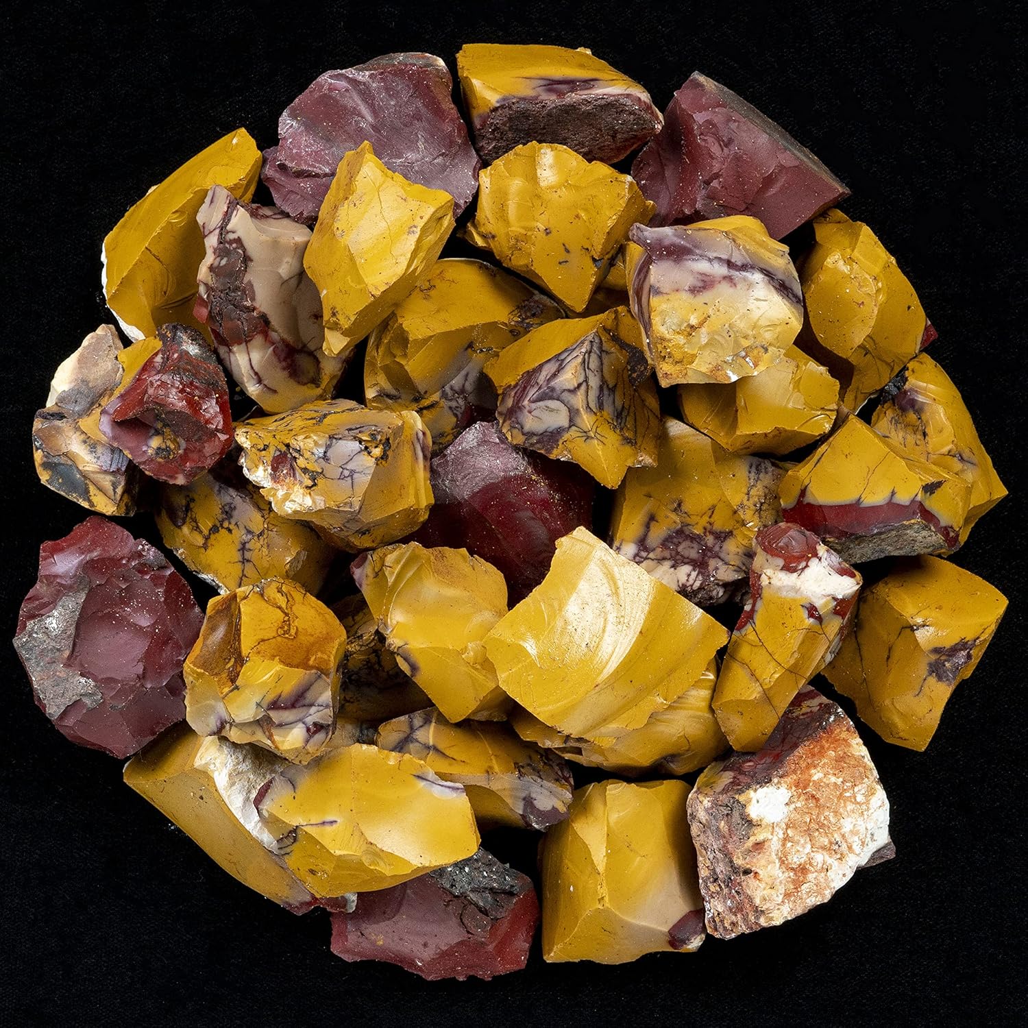 Mookaite Jasper Raw Stones for Jewelry, Rough Stones for Tumbling Bulk
