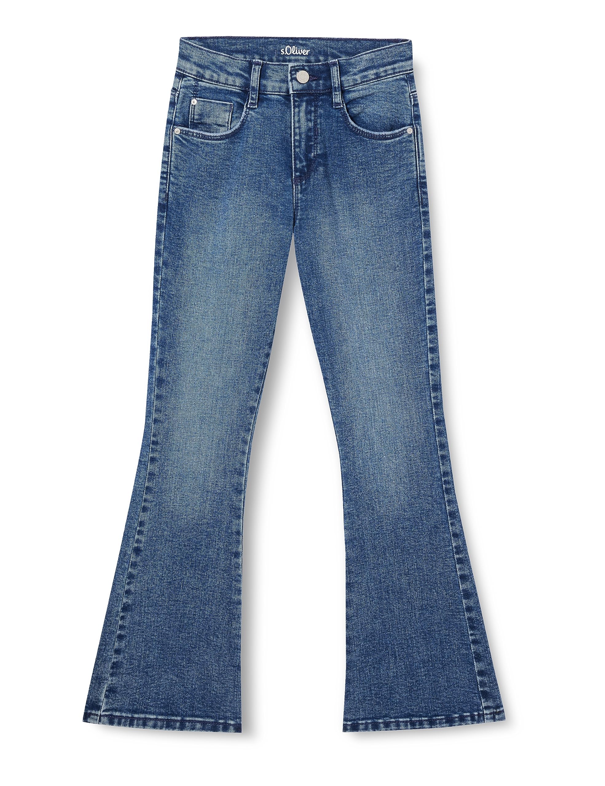 s.Oliver Junior Mädchen Jeans Hose, Flared Leg Blue 152/SLIM