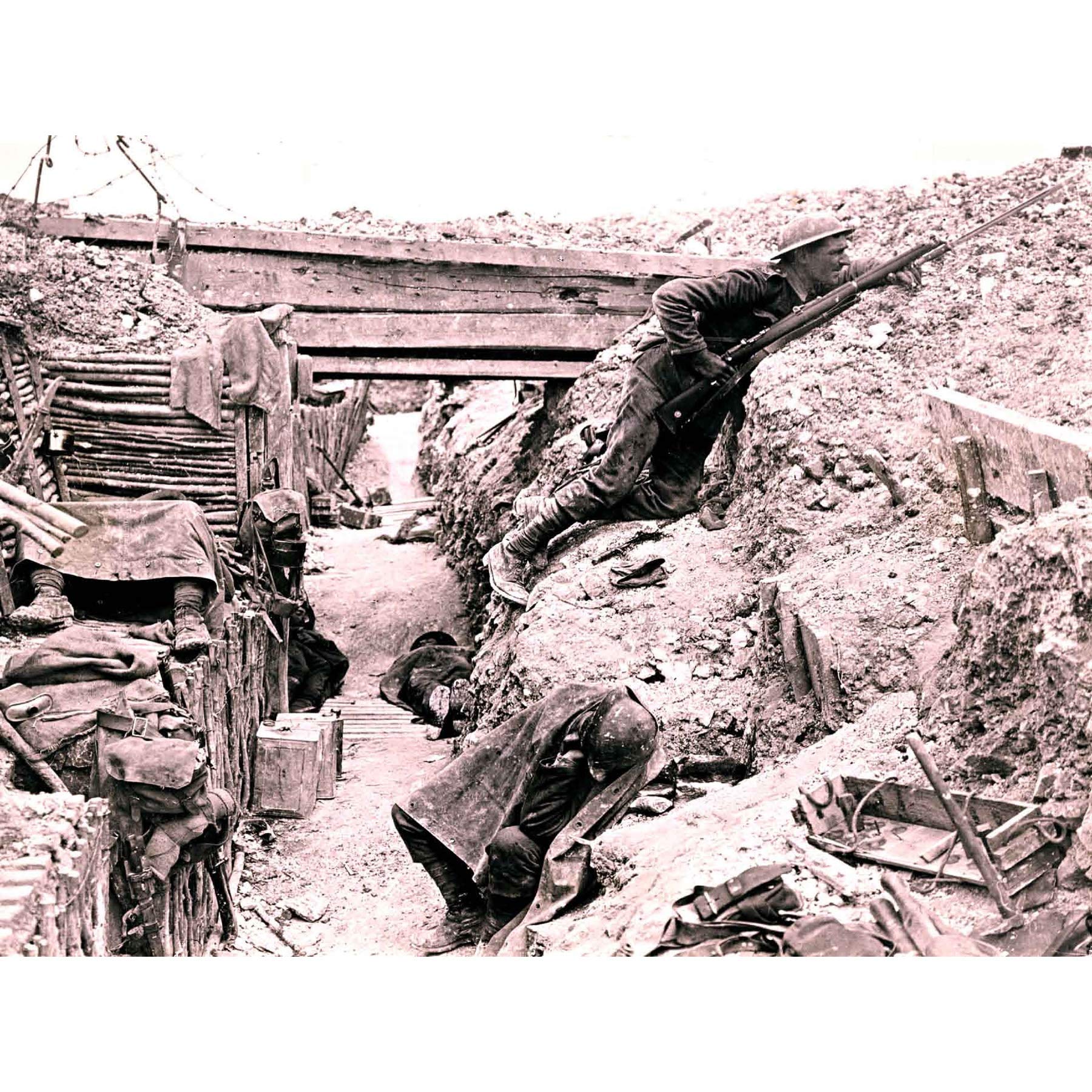 Wee Blue Coo VINTAGE PHOTOGRAPH WAR WWI MILITARY TRENCH LIFE POSTER ART PRINT