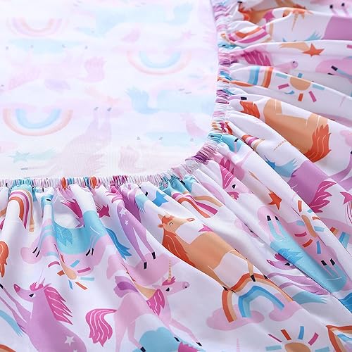 Miniatura 6 de Poppy & Fritz Juego de sábanas para niños, tamaño Queen, resistente a las manchas, suave y acogedor juego de ropa de cama para niños pequeños