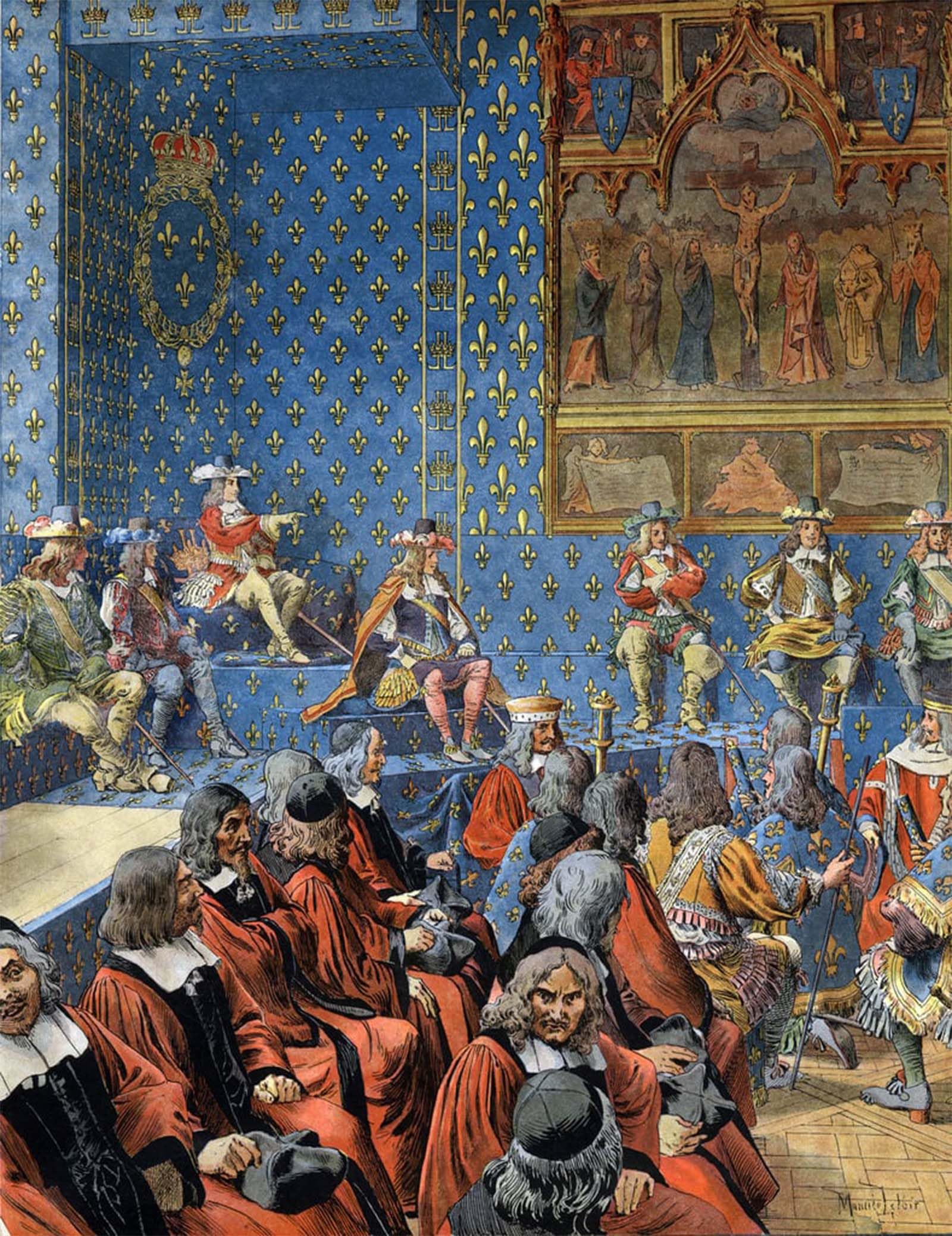 SERENDIPITP Aesthetic Poster Photo Wall Print Retro Picture Louis Xiv Known As Le Roi-soleil King Soleil or Louis the Great by Maurice Leloir Modern Wall Artwork for Home Decor 60x90cm