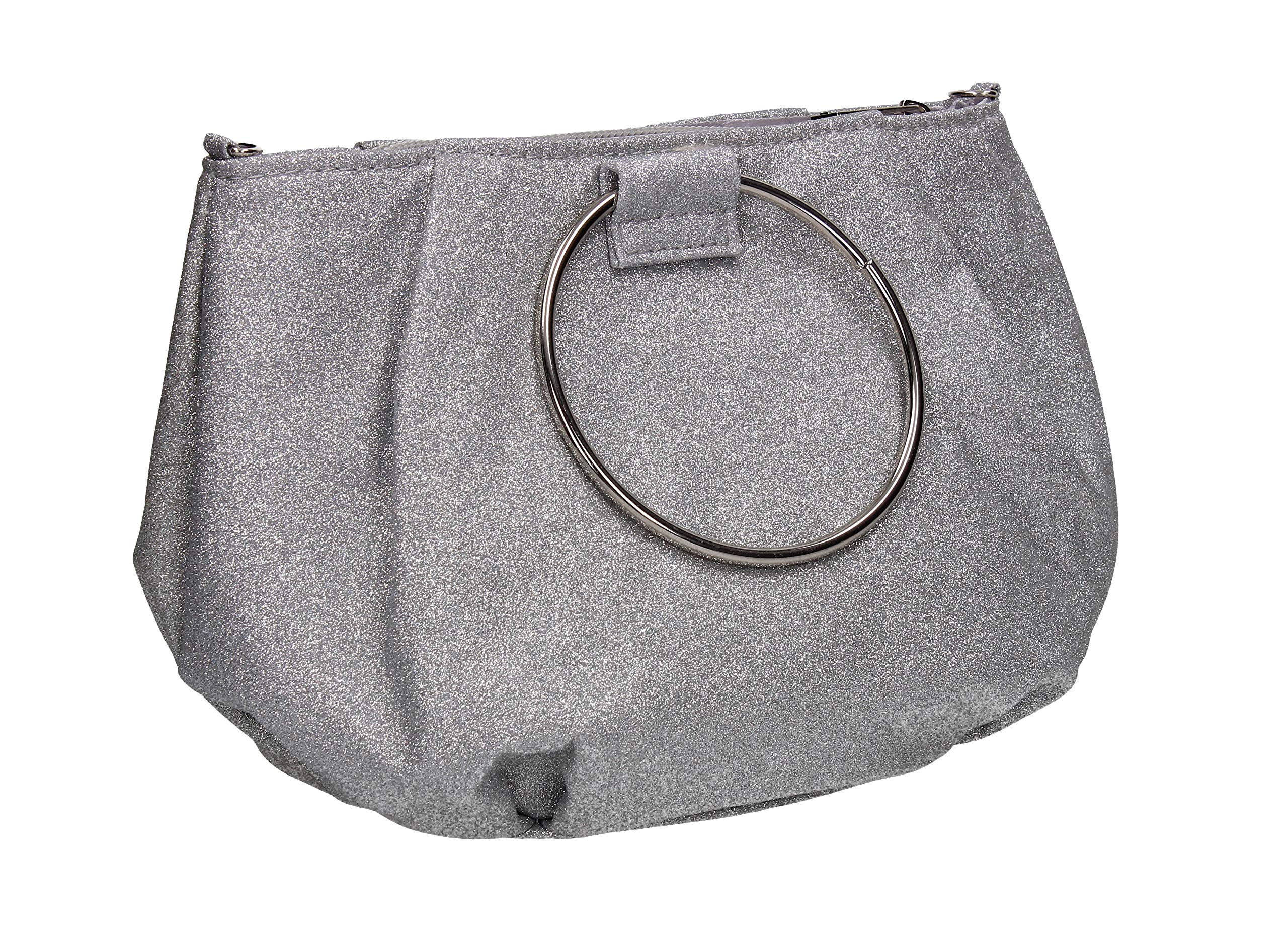 Swankyswans Oregon Elegant Womens Silver Clutch Shoulder Bag