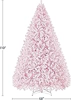 Vista 159 de Yaheetech Árbol de Navidad artificial preiluminado de 4.5 pies con luces blancas cálidas incandescentes, árbol de Navidad preiluminado completo