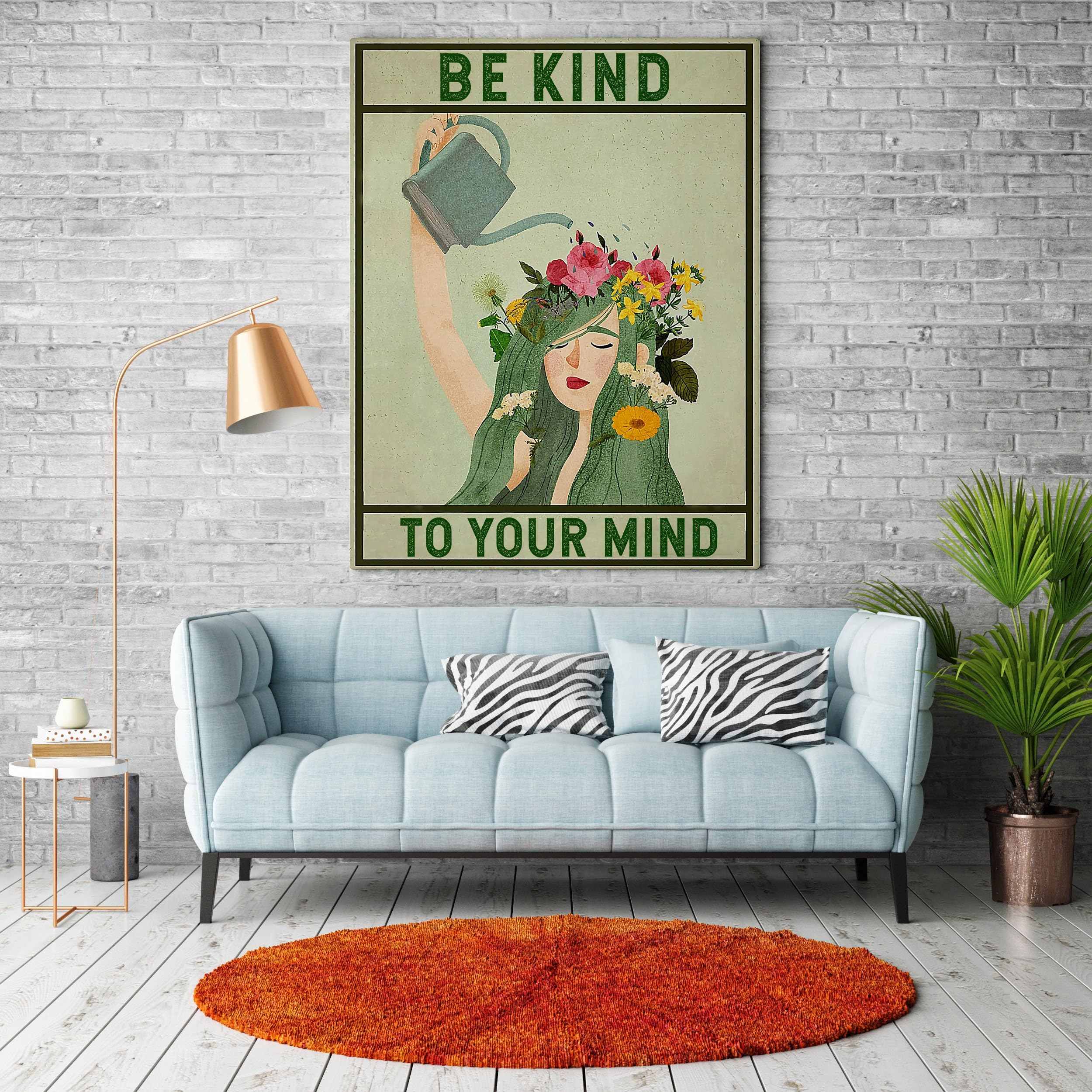 Be Kind To Your Mind Mental Health Awareness Mental Health Home Decor Be Kind Love Yourself Vintage Poster For Home Cafe Bar Garage Metal Sign 8X12 Inches