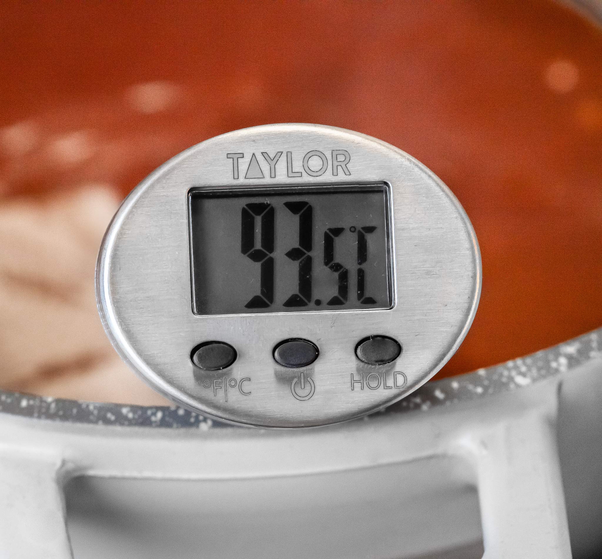 Taylor Pro cyfrowy miernik temperatury z osłoną ochronną, stal nierdzewna, zakres od -40°C do 232°C
