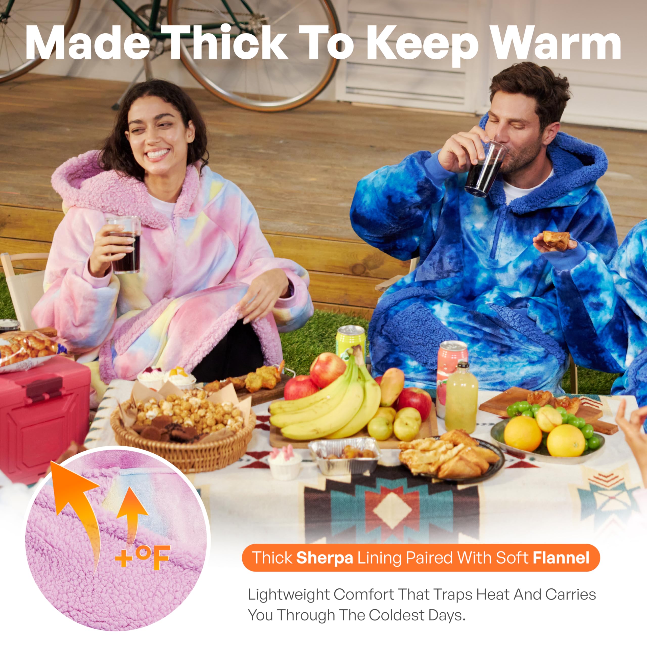 Giggling Getup Coperta Con Cappuccio Indossabile, Pile Sherpa, Oversize, Con Tasca Frontale, Per Donna, Lavabile, Regalo Invernale