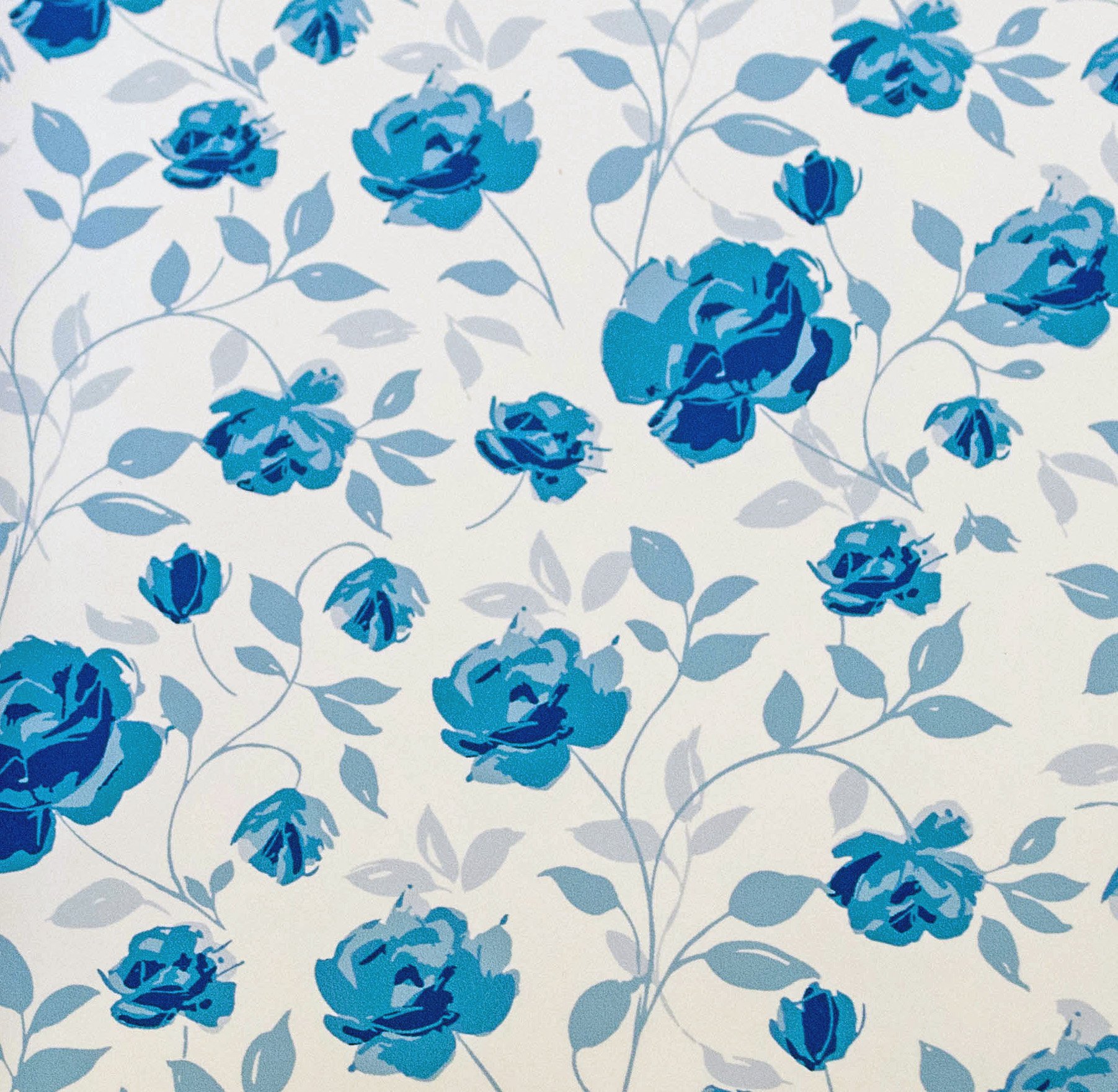 Suttons Packaging White Wedgewood On Blue Flowers Floral Suttons Printed Patterned Tissue Wrapping Paper Luxury 5 Sheets