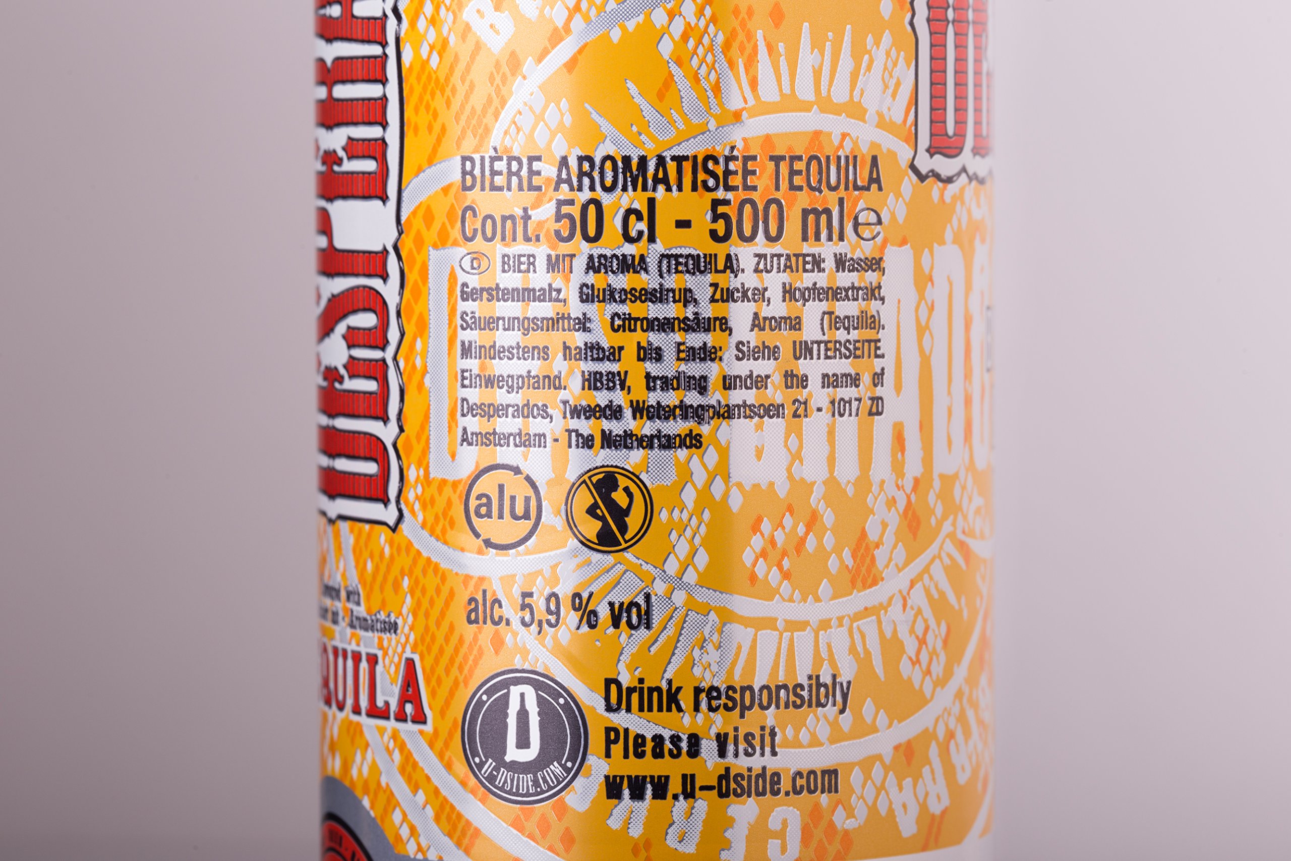 Desperados Tequila Bier Dose EINWEG 24 x 0.5 l Sortenreines Dosen-Set